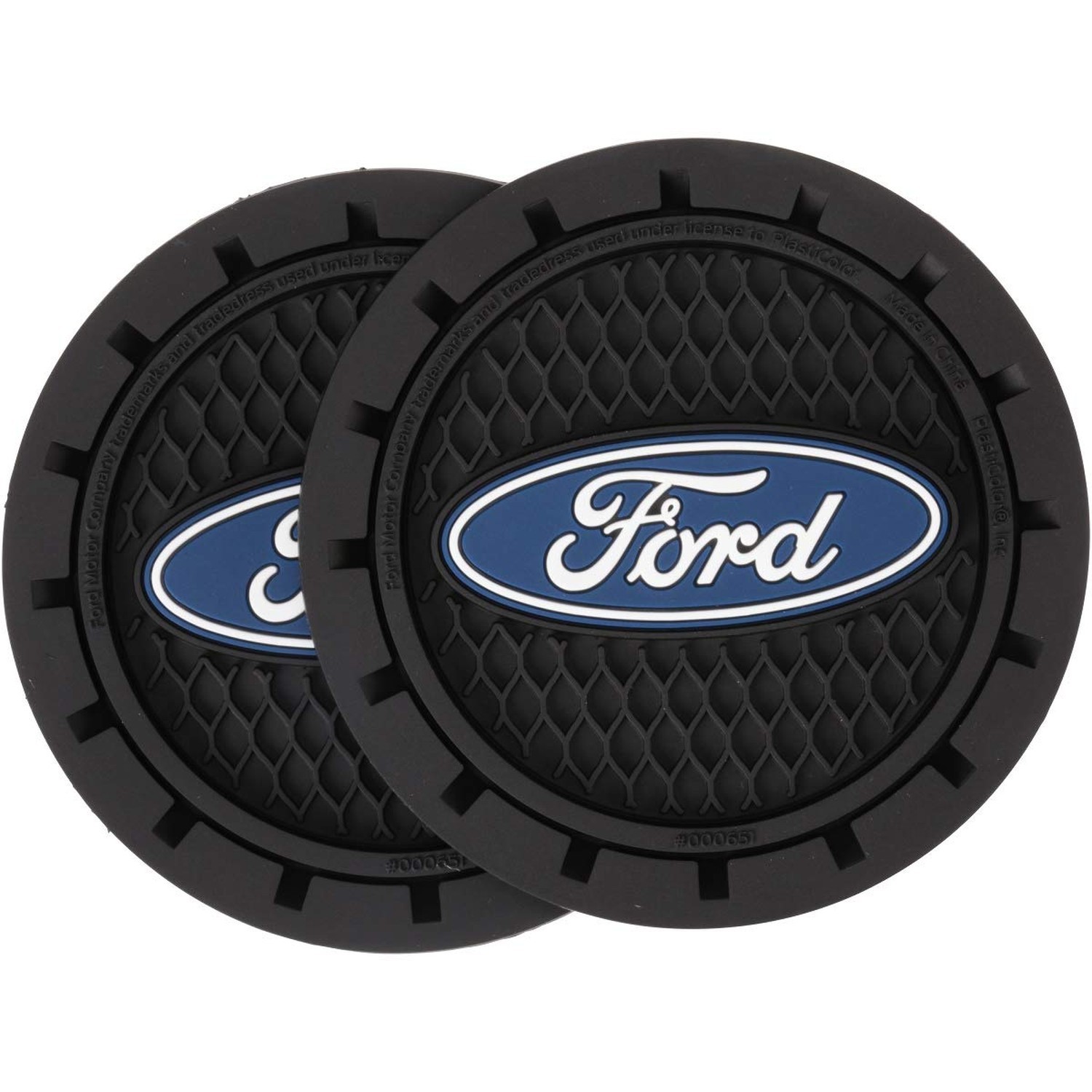 Plasticolor 000651R01 Ford Oval Auto Car Truck SUV Cup Holder Coaster 2-Pack …