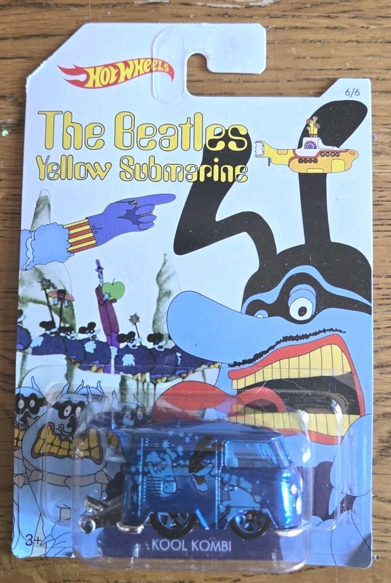 Hot Wheels Kool Kombi VW Bus Beatles Yellow Submarine Blue Meanie Bus