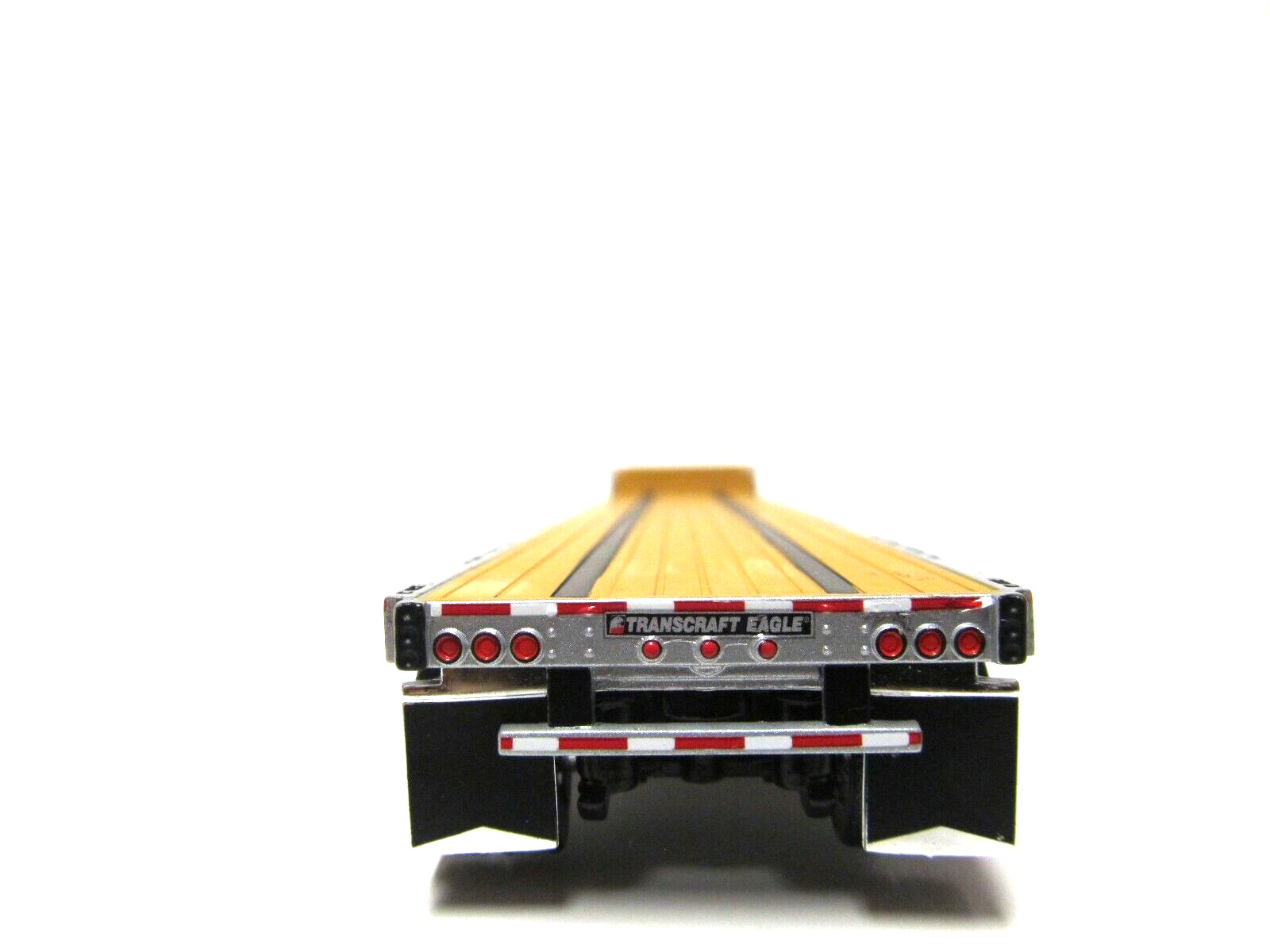 DCP 1/64 SCALE TRANSCRAFT STEP DECK TRAILER TAN / BROWN DECK WITH BLACK FRAME