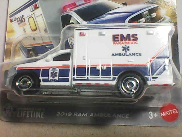2026 Matchbox The Movie 5/12 “2019 RAM Ambulance” White, Short Card