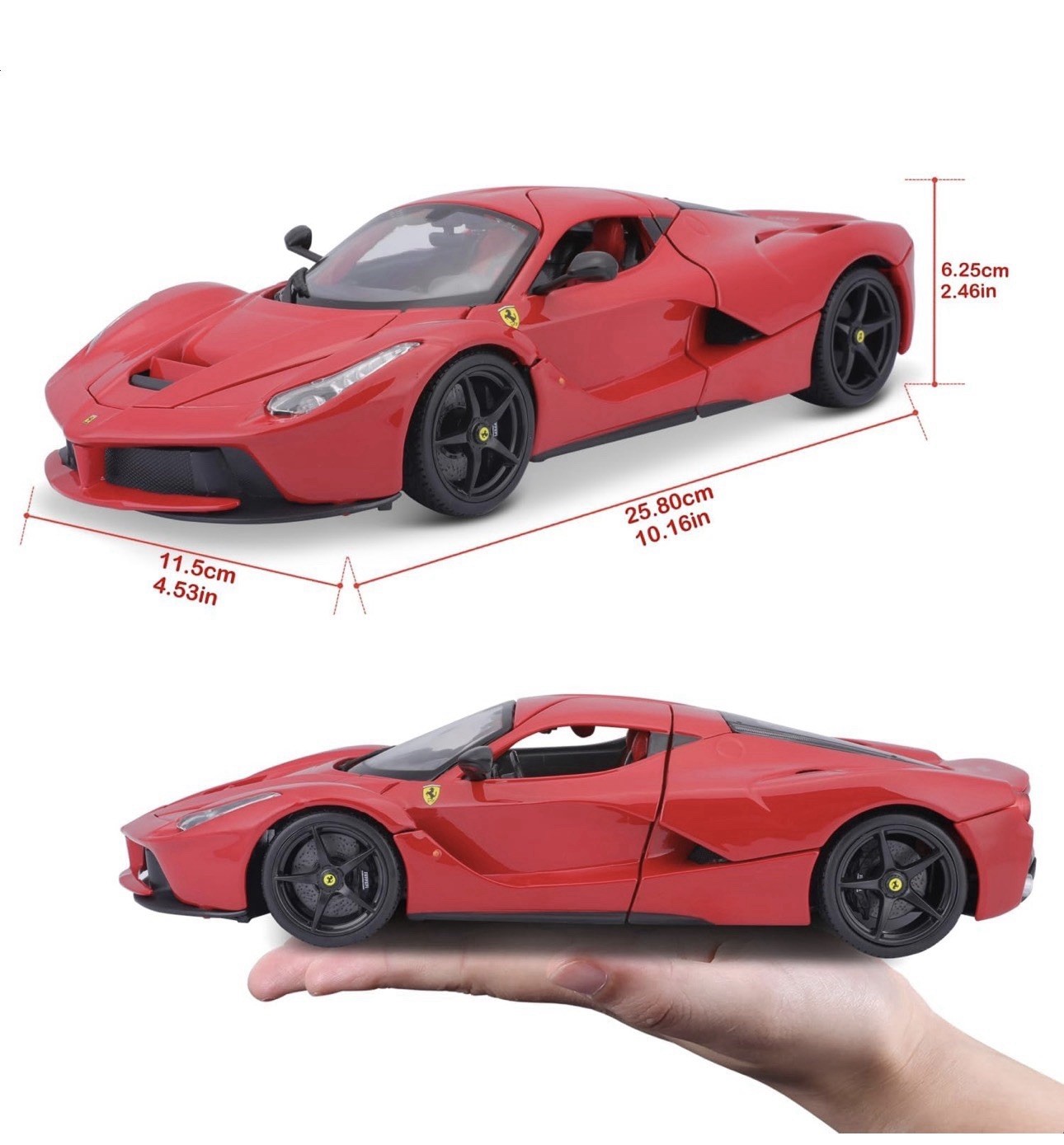 La Ferrari 1:18 Maisto Diecast Special Edition Red Model Car with Stand