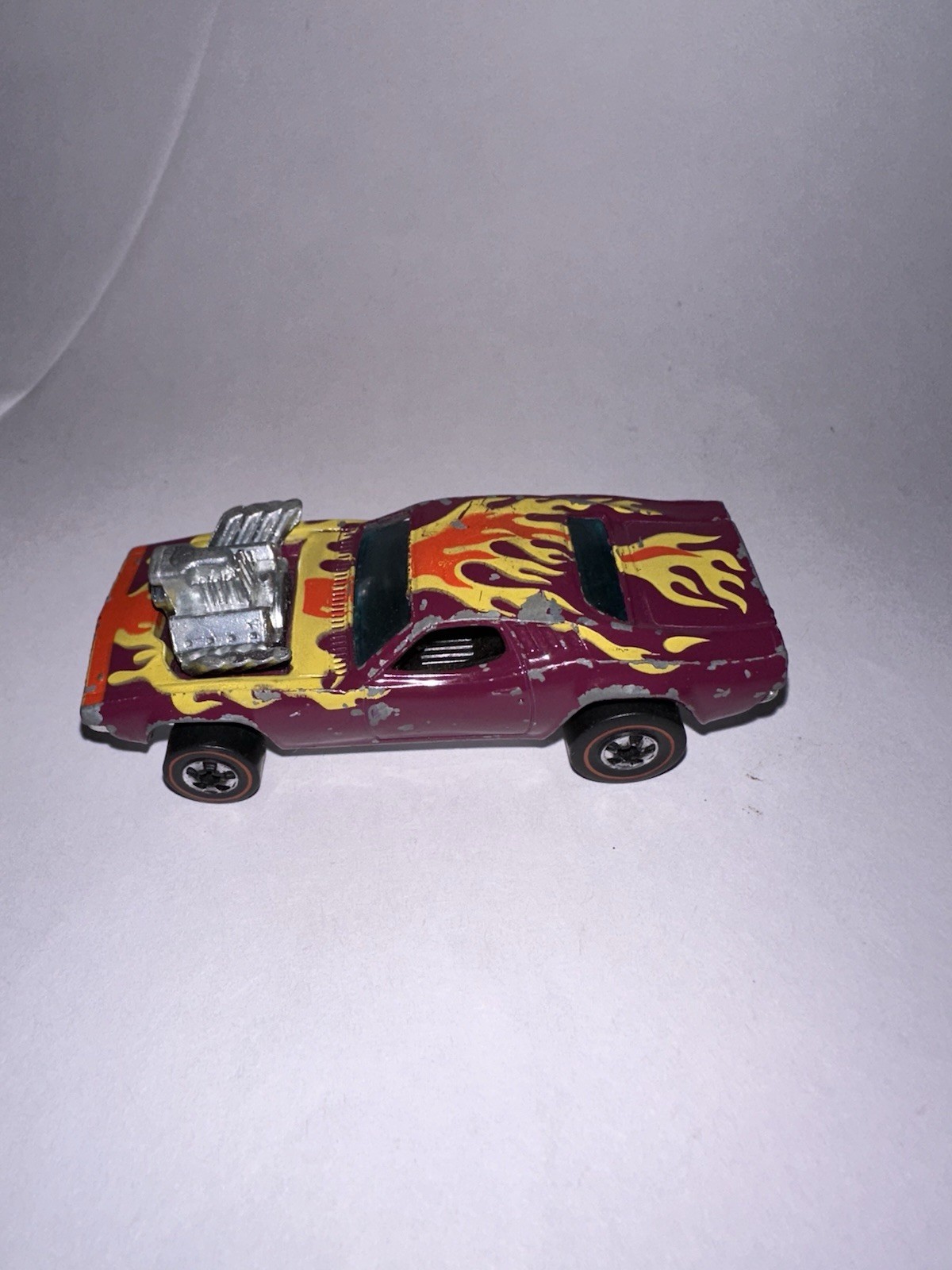 1974 Hot Wheels Redline Rodger Dodger Purple Flames Hong Kong Vintage
