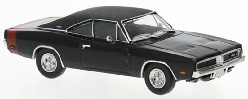BREKINA 1969 DODGE CHARGER BLACK HO 1/87 PLASTIC