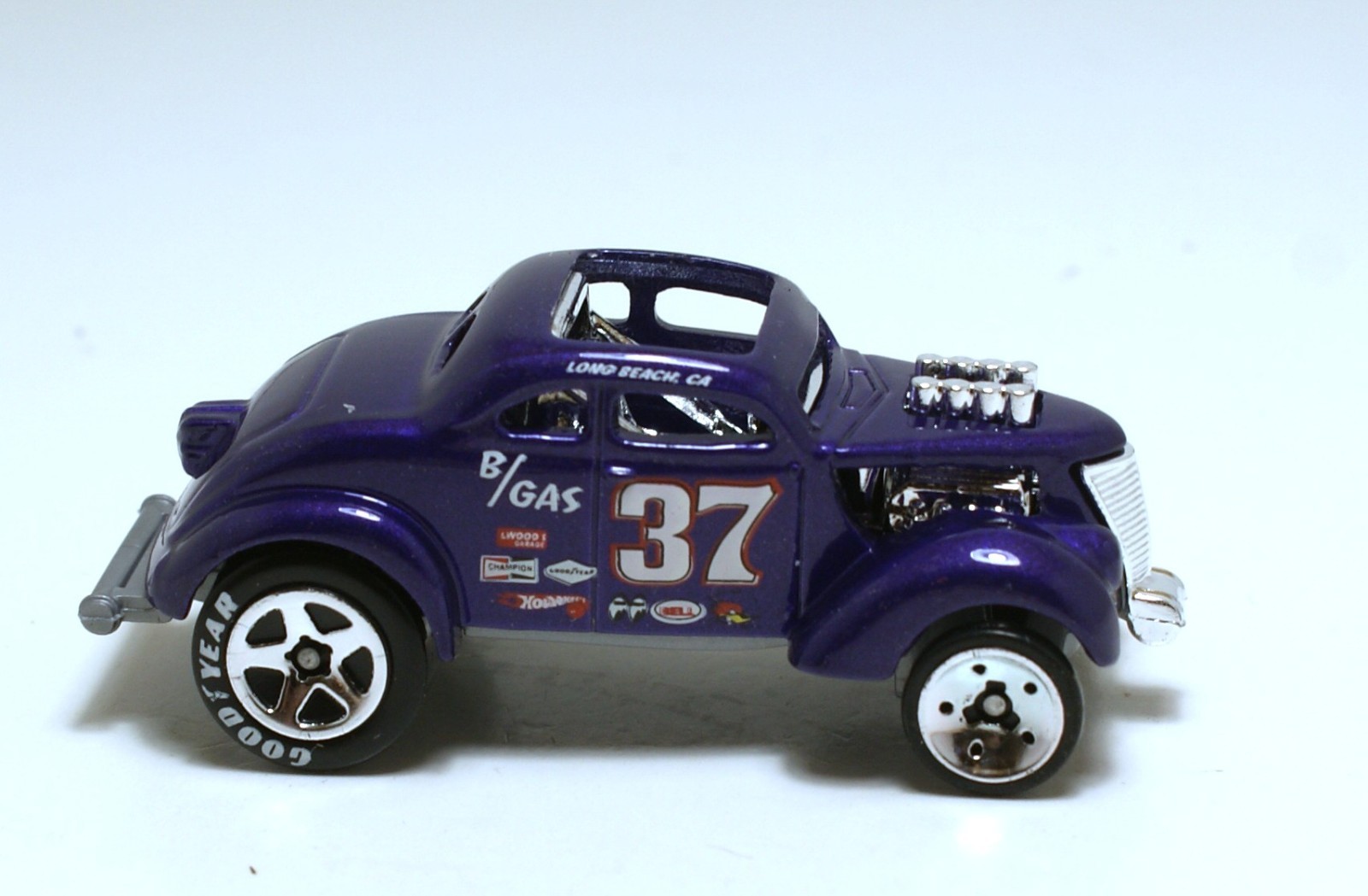 HOTWHEELS 1937 CHEVY B/GAS NHRA GASSER DRAGSTER HARD TO FIND DIE CAST REPLICA