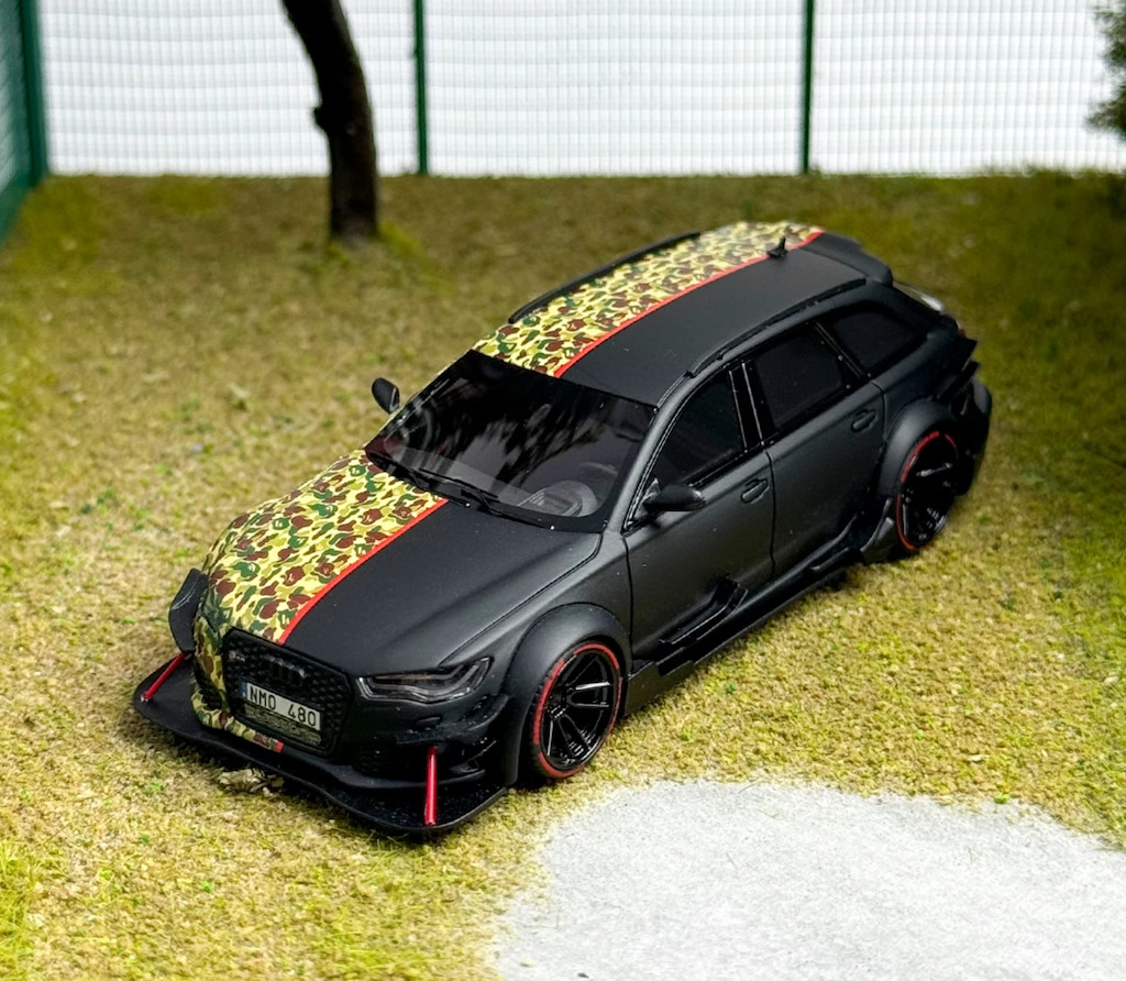 JEC 1:64 Black RS6 Widebody Wagon DTM Sports Model Diecast Resin Car