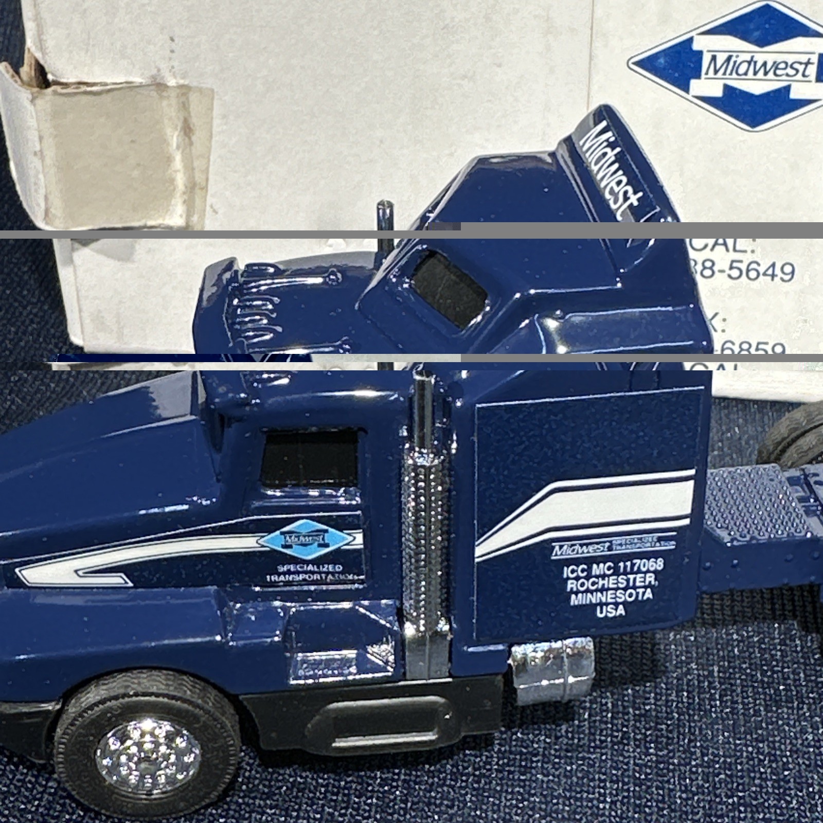 1:64 Ertl Kenworth Midwest Specialized Transportation Lowboy/John Deere 690c NIB