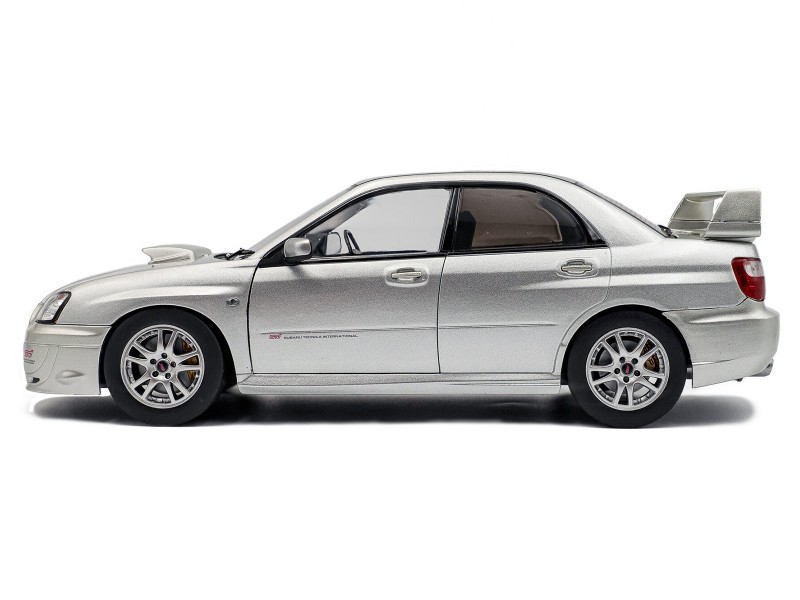 SOLIDO 2004 SUBARU IMPREZA WRX STi 1/18 DIECAST MODEL PREMIUM SILVER S1812303