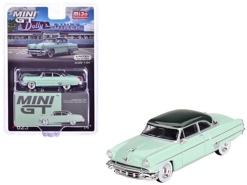Mini GT 1:64 1954 Lincoln Capri Parklane Green Bloomfield Green MGT00623 Diecast