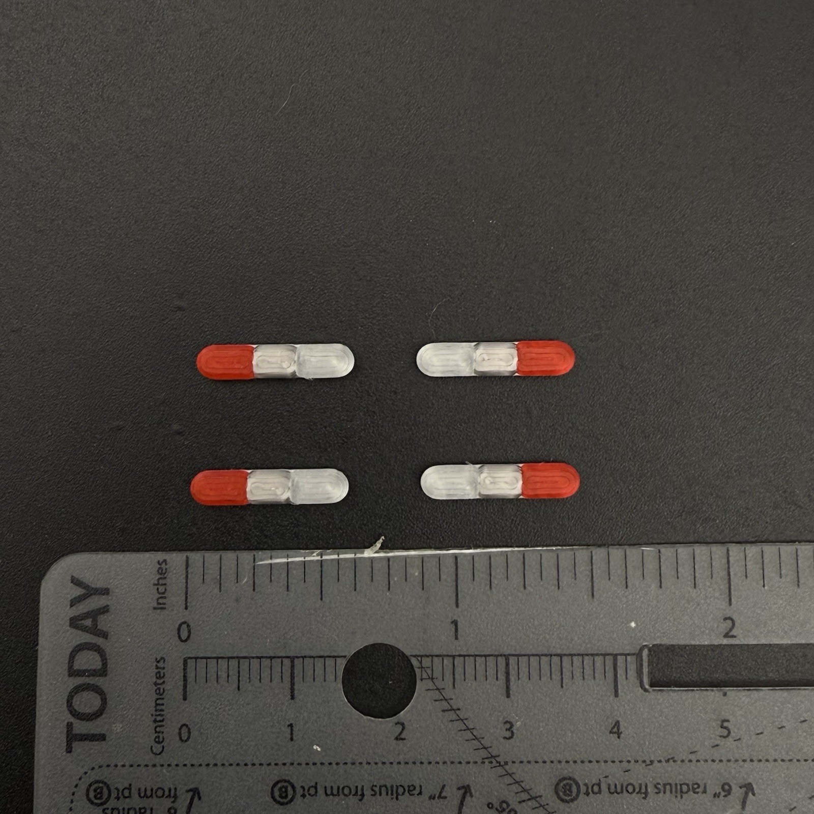 4 Pack 1/87 HO Red Clear 8000 90H Lightbar Police Fire Engine Truck Ambulance