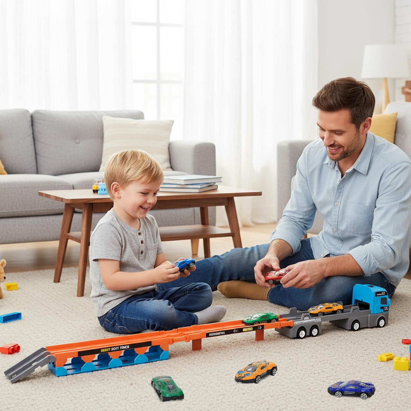 2-in-1 Race Truck Car Toys for 3-8 Years Old Boys Girls, Trucks for Toddlers …