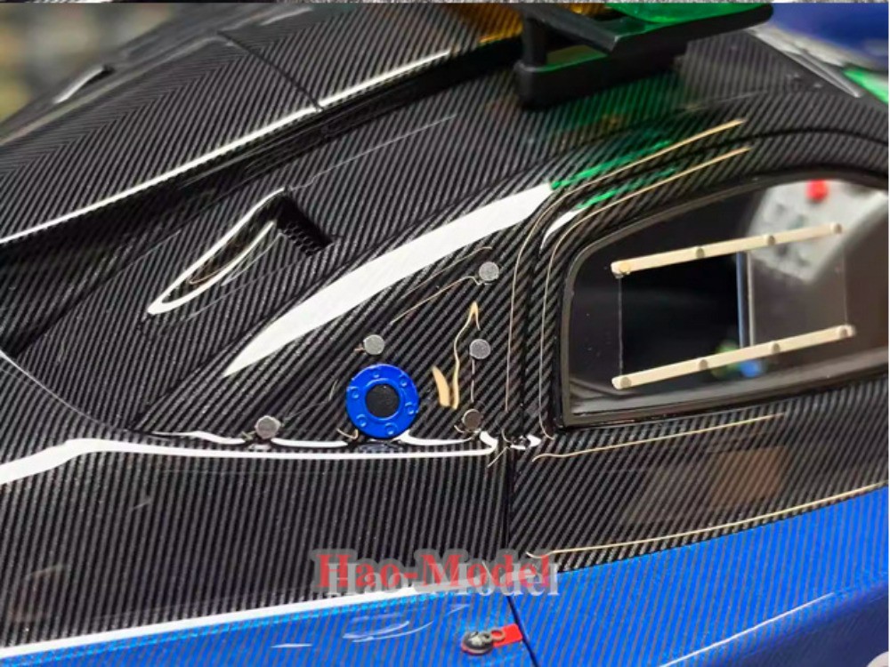 HH 1/18 Pagani Zonda R Safety Model Car painting Resin Diecast Gifts Blue carbon