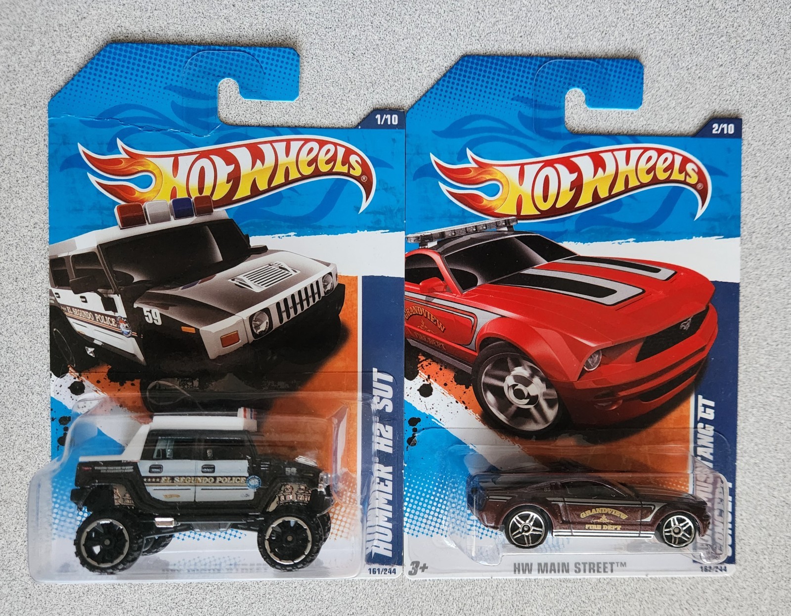2011 Hot Wheels HW Main Street Police Firebird Corvette Hummer H2 Mustang Bundle