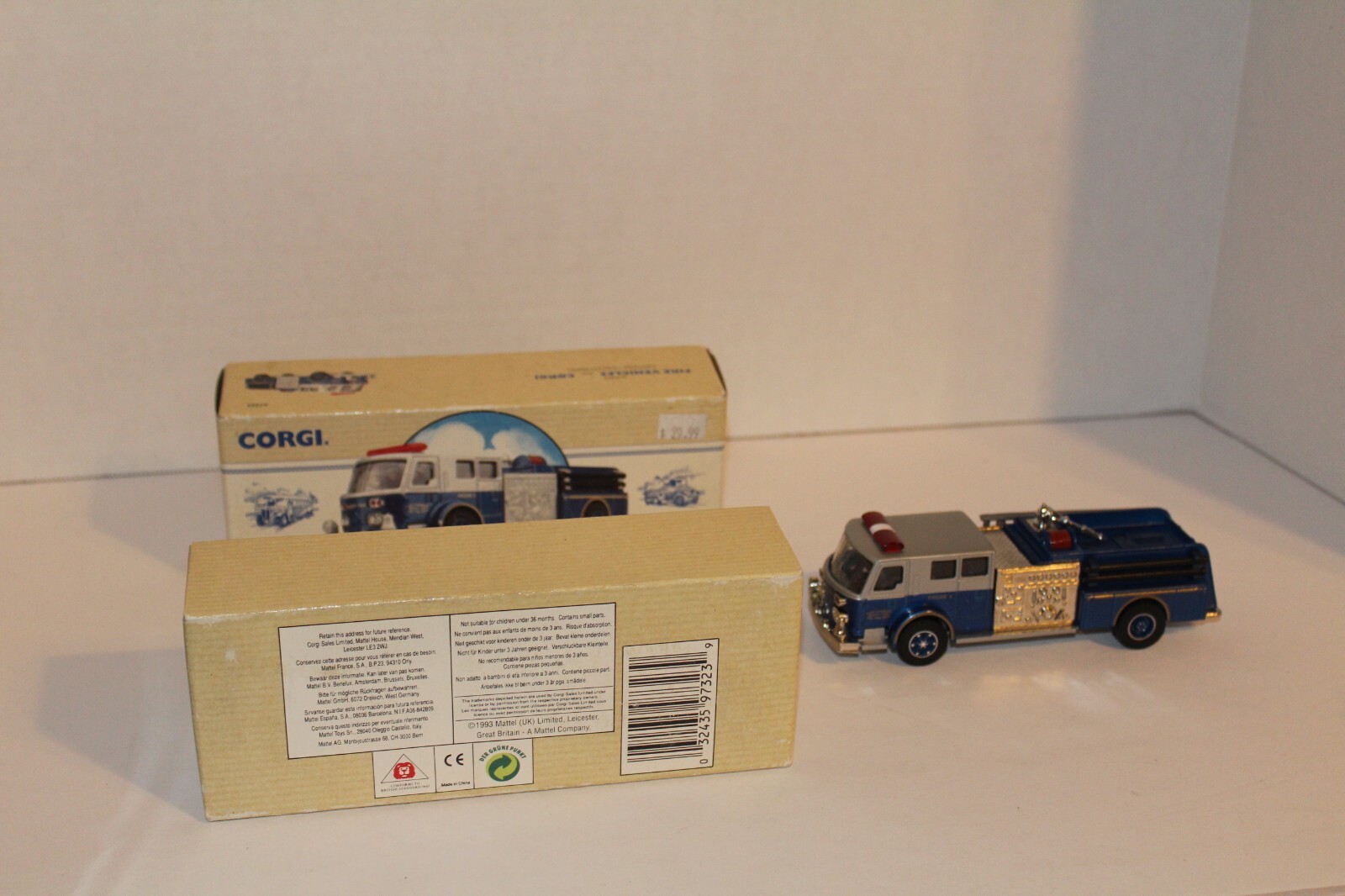 1993 Mattel United Kingdom UK Limited Corgi Classic Fire Vehicle Diecast #97323