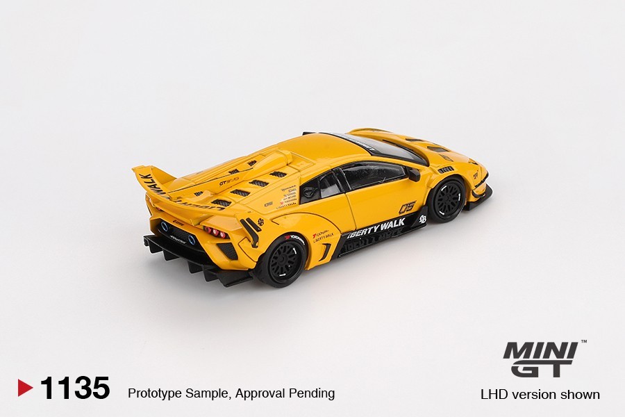 Mini GT 1:64 LB-Silhouette WORKS MURCIELAGO GT Evo – Yellow #1135
