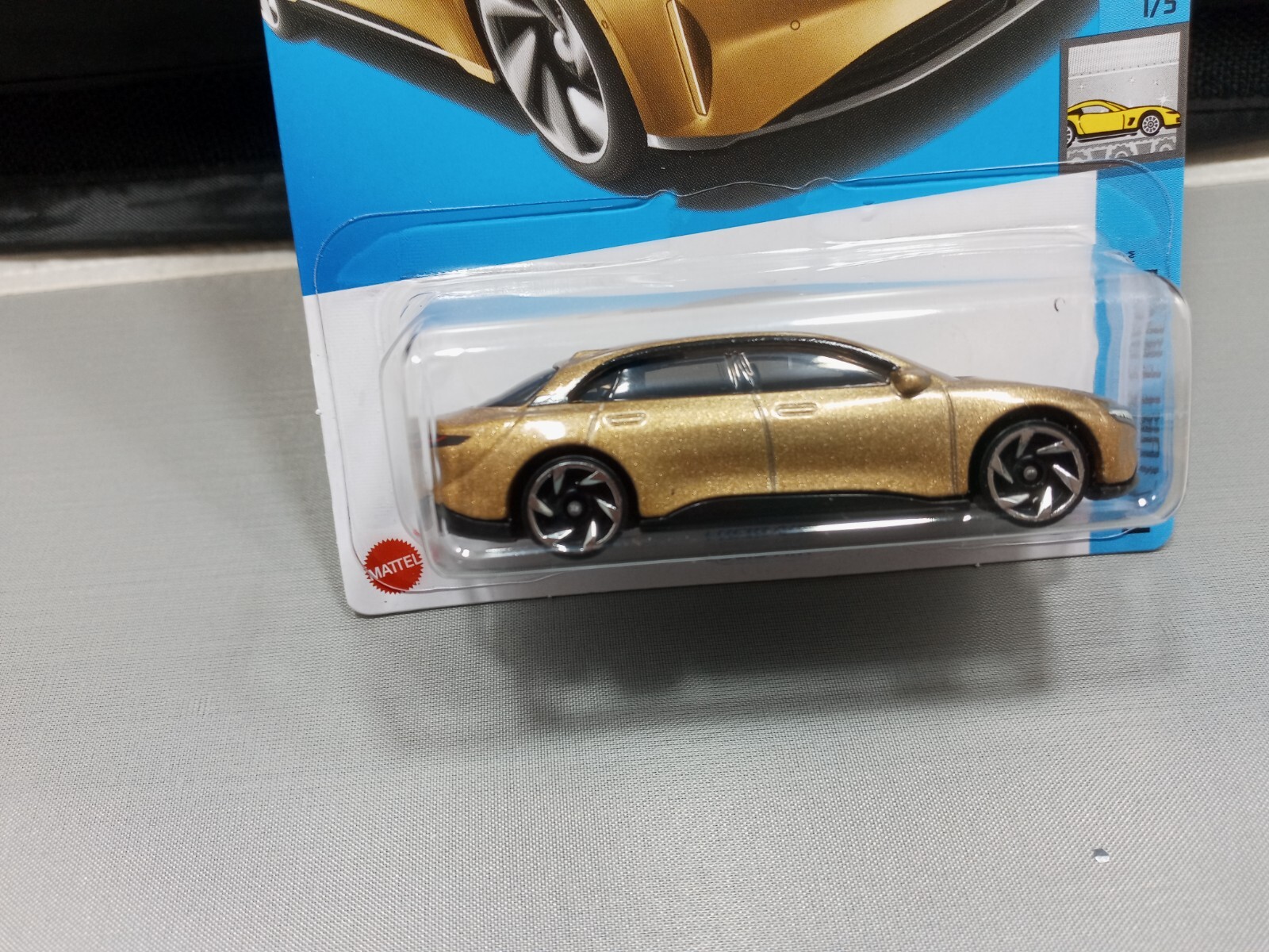 Hot Wheels Lucid Air Metalflake Eureka Gold Diecast Factory Fresh Series #1/5