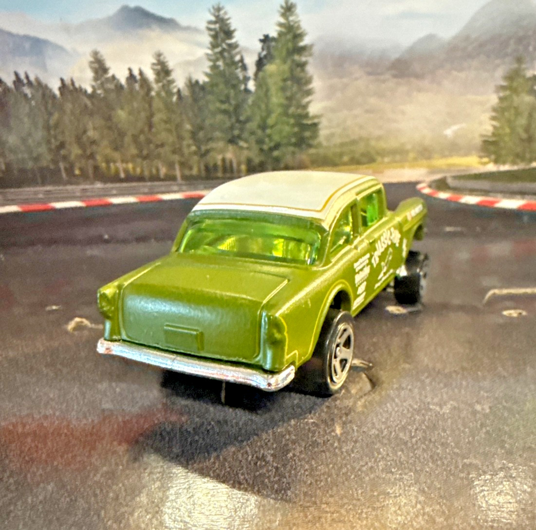 Hot Wheels ’55 Chevy Bel Air Gasser #043 HW ’22 Chevy Bel Air Green Loose VHTF!