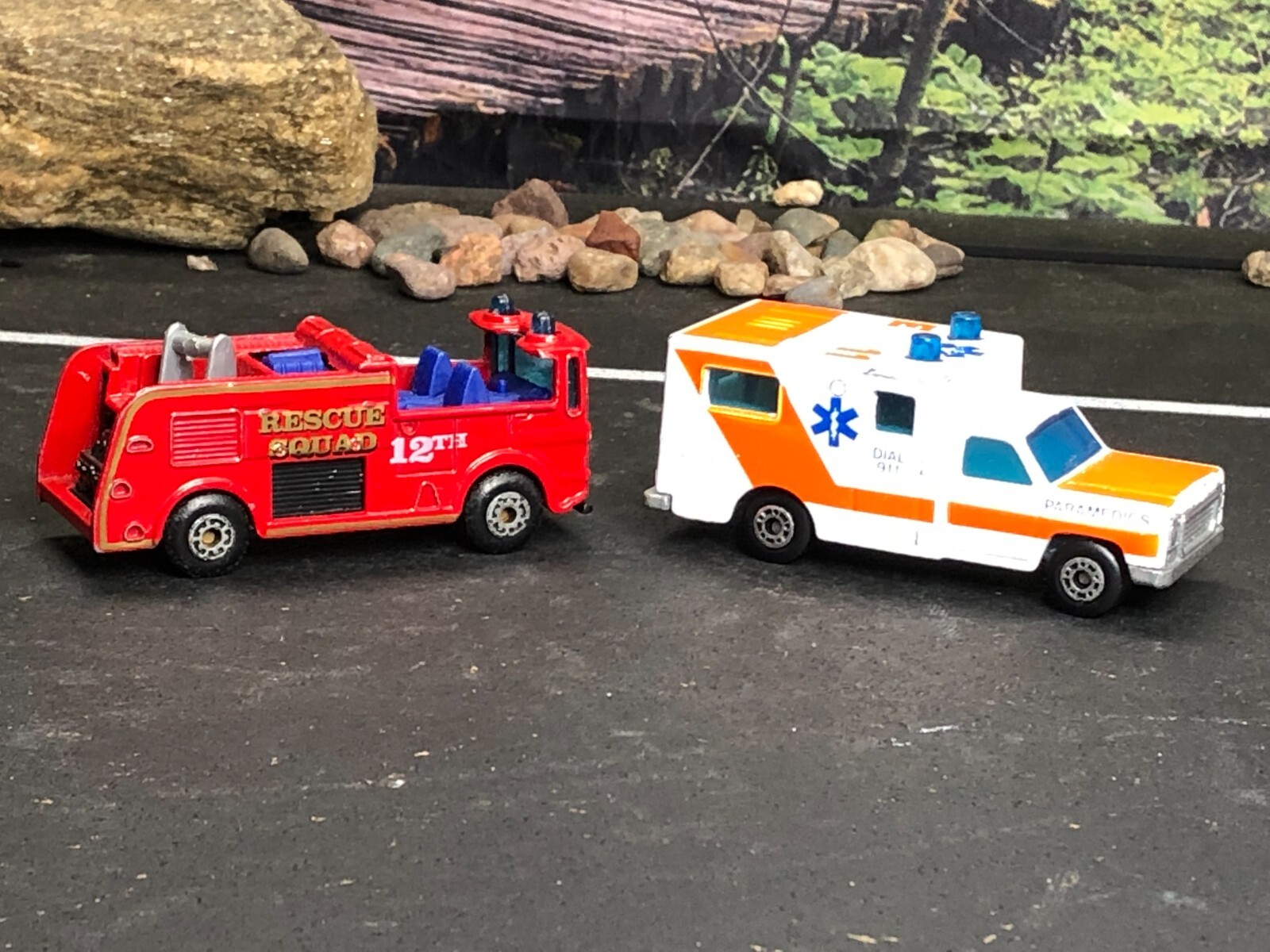 6 VTG Matchbox 1:63 1:69 POLICE/FIRE RESCUE CARS Camaro Z-28 FORD LTD AS-IS