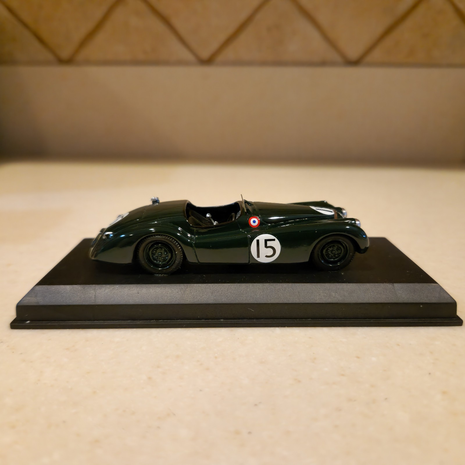 1:43 Top Model Collection 1950 Jaguar XK 120, Le Mans 1950 #15 BRG