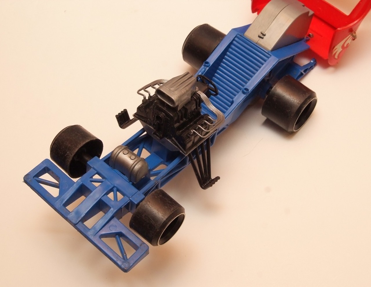 Vintage 1976 Ideal Toys Evel Knievel Red Firebird Funny Car Dragster 14″ Long