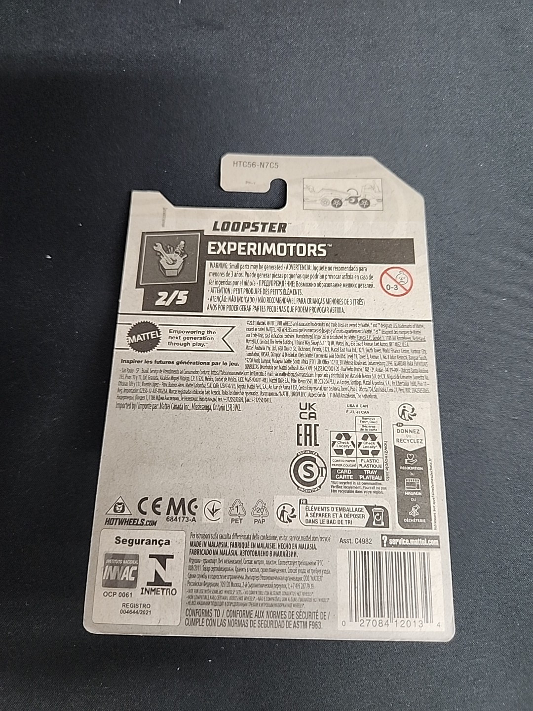 Hot Wheels 2024 Loopster – White 48/250 – Experimotors 2/5 – Hands Up – Coaster