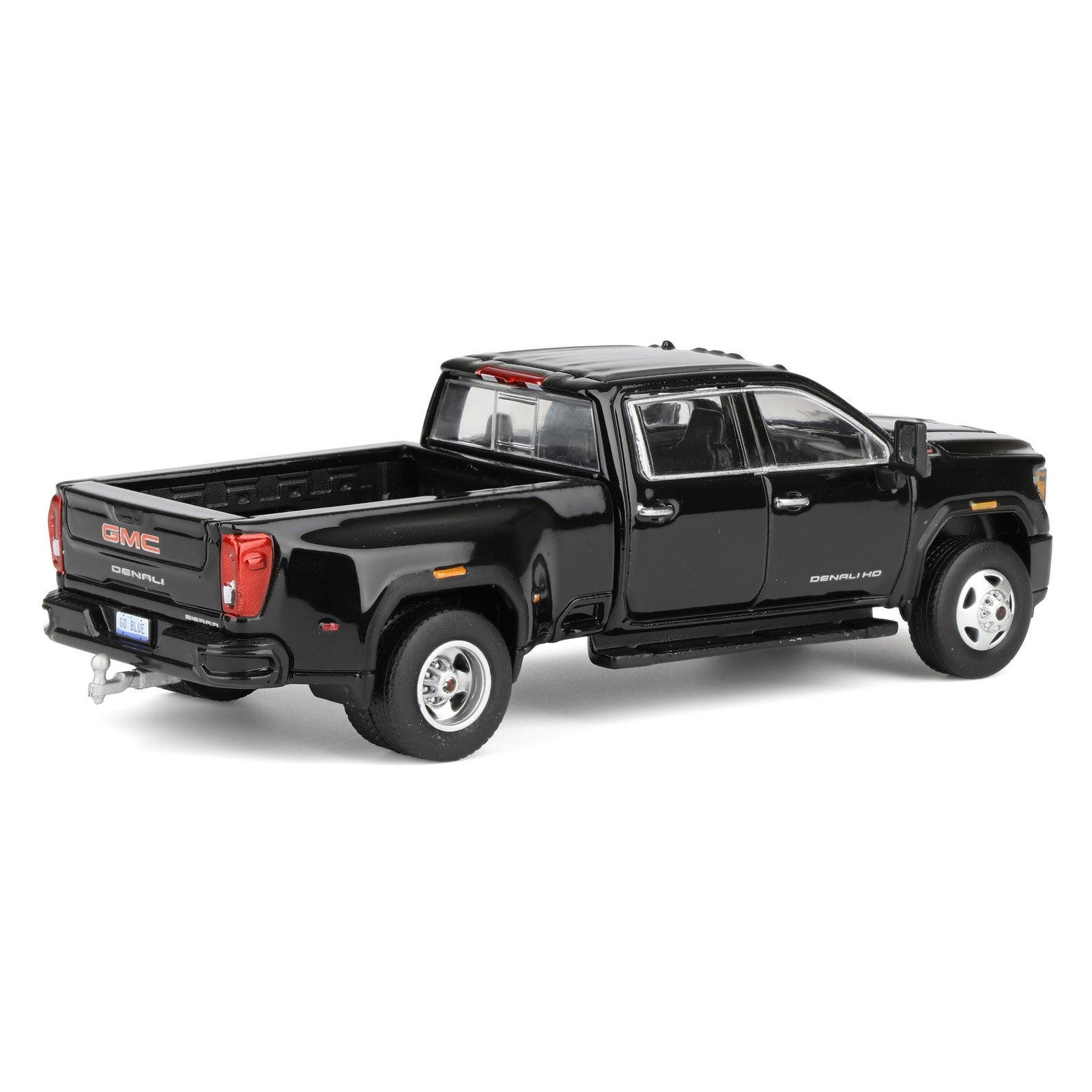 Greenlight 1/64 2022 GMC Sierra 3500HD Denali Dually Pickup Truck, Black 51678-A