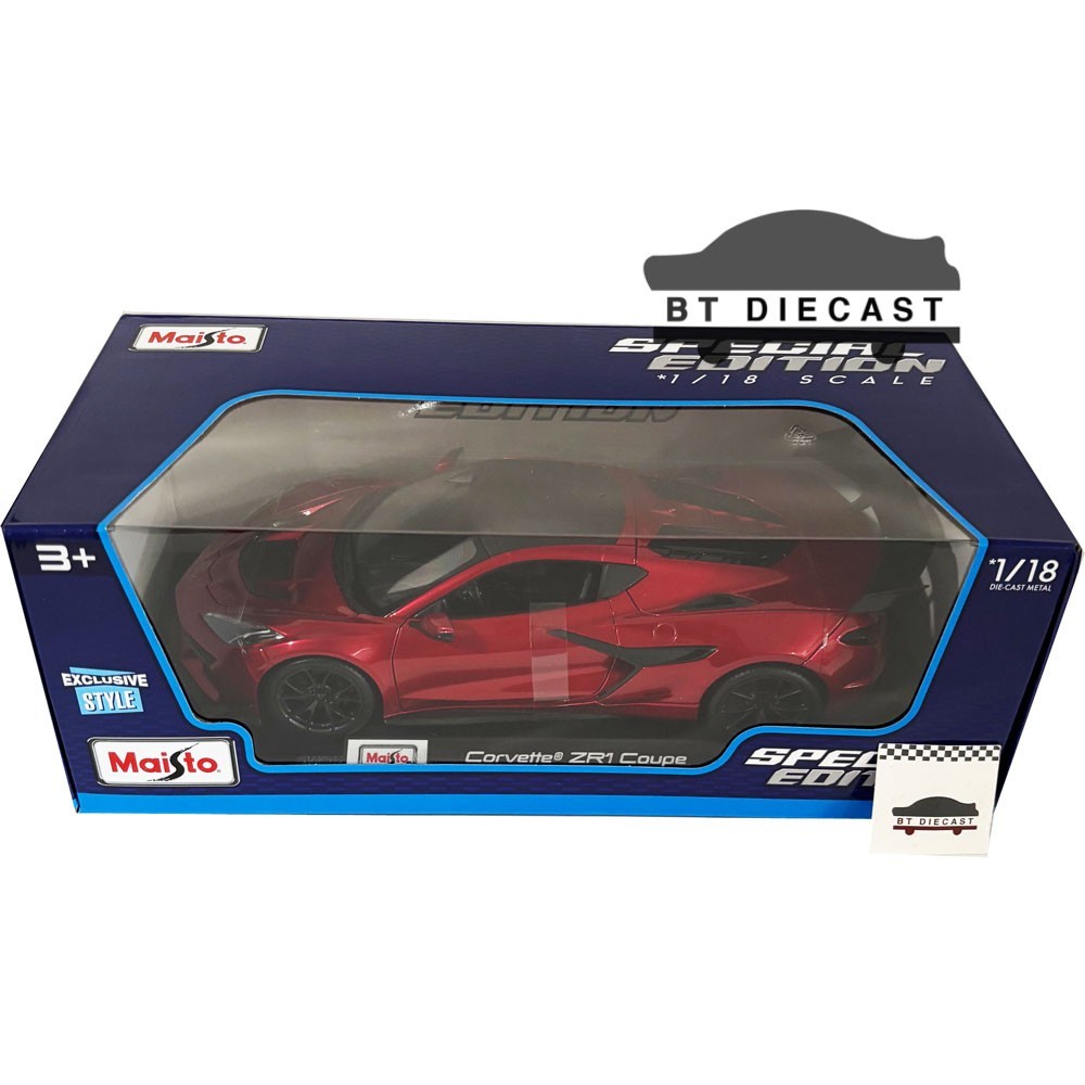 MAISTO CHEVROLET CORVETTE ZR1 COUPE 1/18 DIECAST MODEL CAR RED