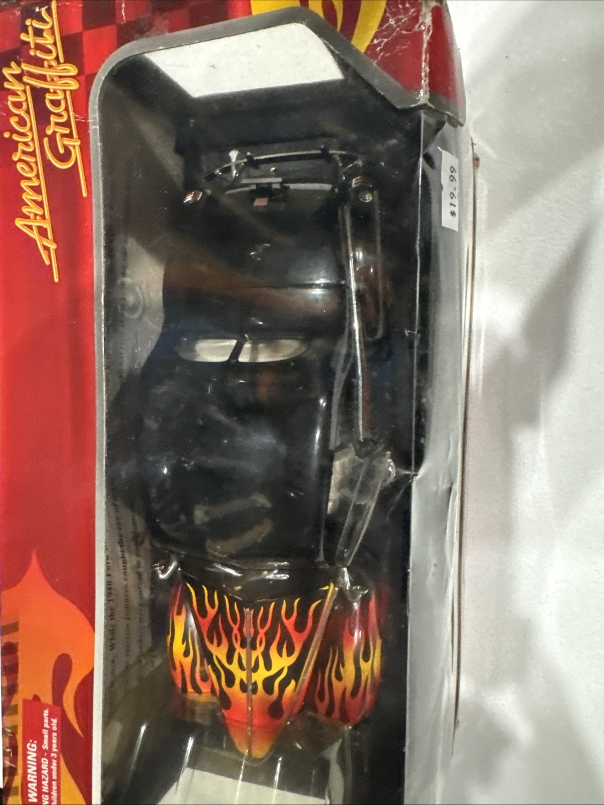 American Graffiti 1940 Ford Coupe 1:18 Diecast Car Black Flames Opening Metal