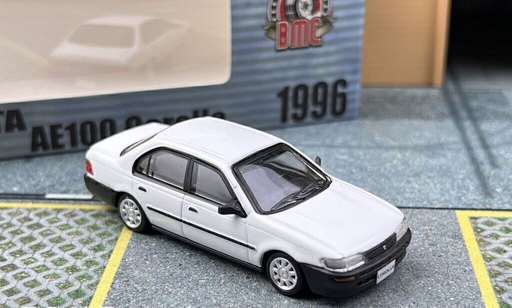 GB BM 1:64 White 1996 Corolla AE100 Sedan Accessory Model toy