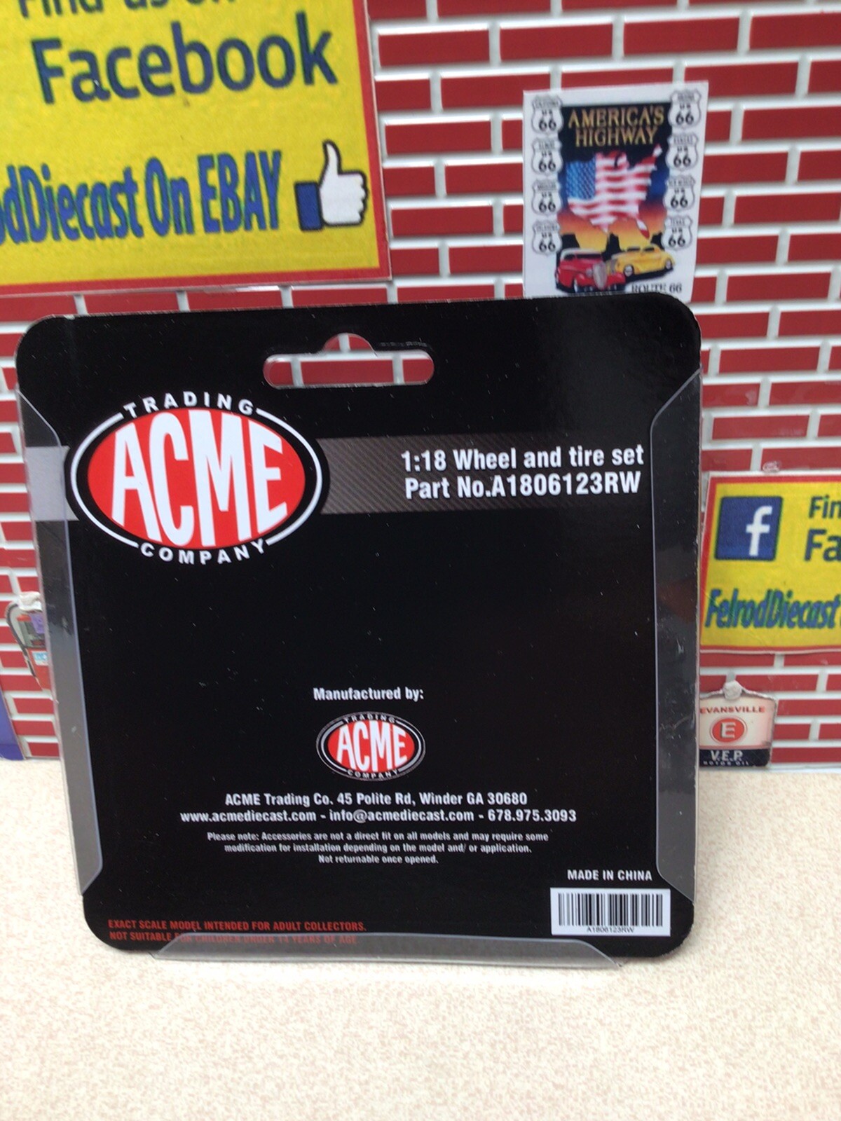 1/18 ACME Mopar Rally Wheel and Tire Set A1806123RW Brand New In Stock