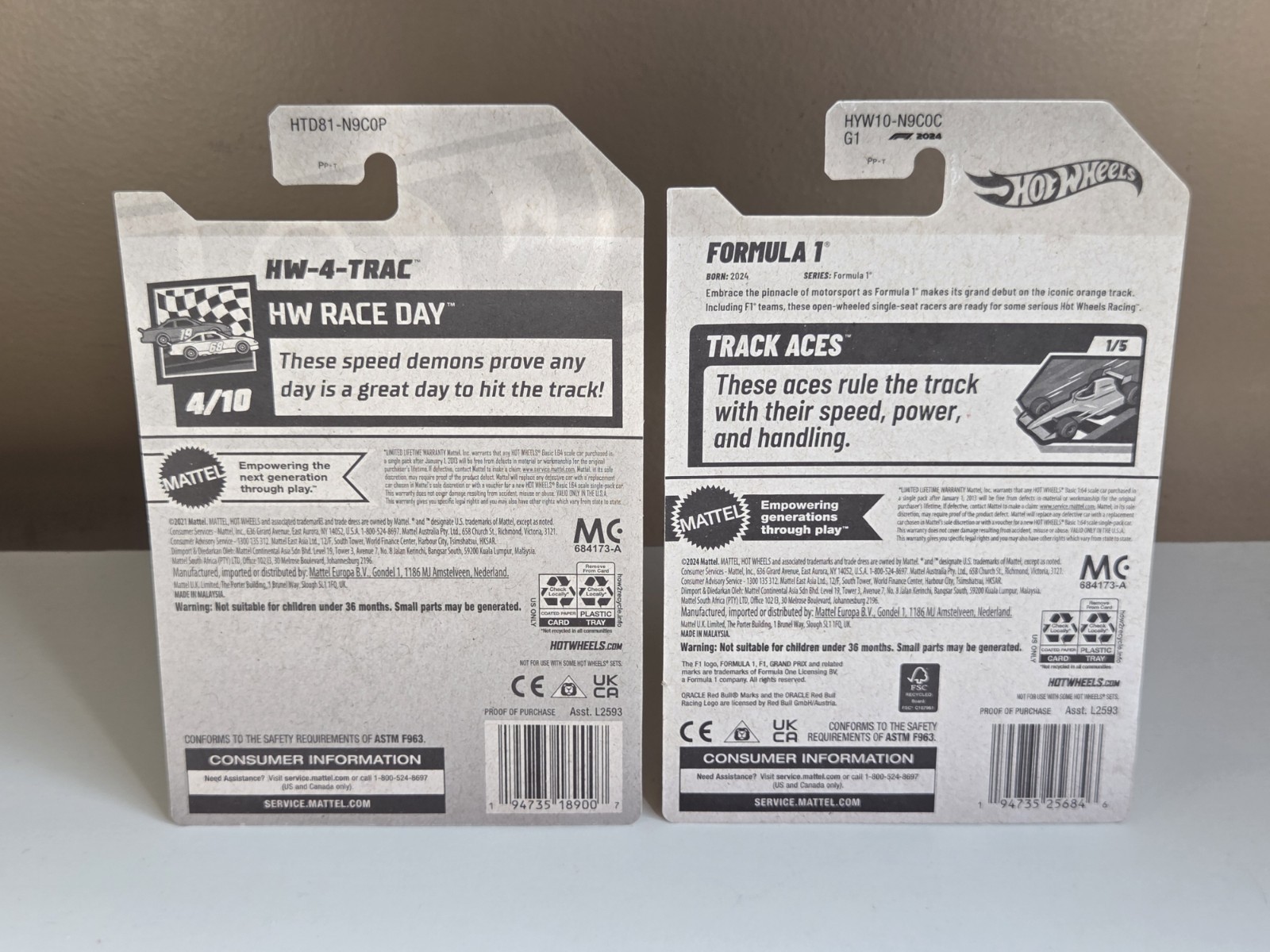 Hot Wheels Formula 1 Oracle Red Bull Racing New 2025 HW-4-Trac Netflix Lot 2…