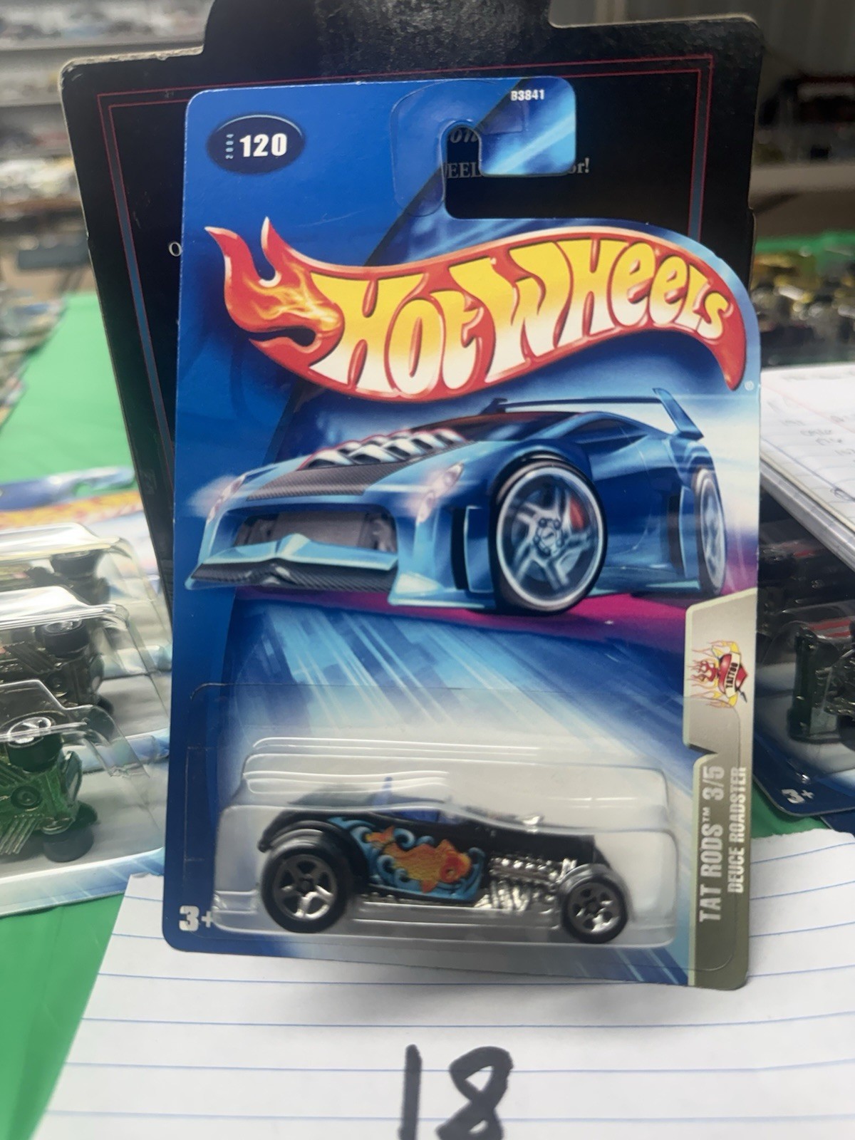 HOT WHEELS DEUCE ROADSTER, BLACK; 2004 Tat Rods Series 3/5 #120