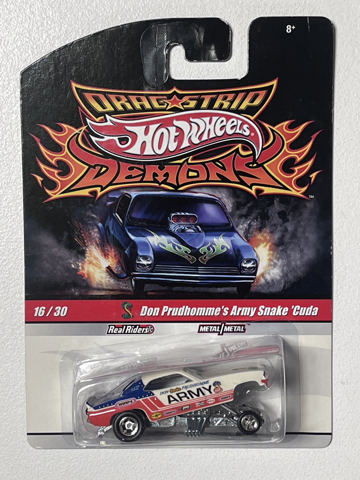 Hot Wheels Premium Drag Strip Demons Prudhomme Army Snake & Black Snake!