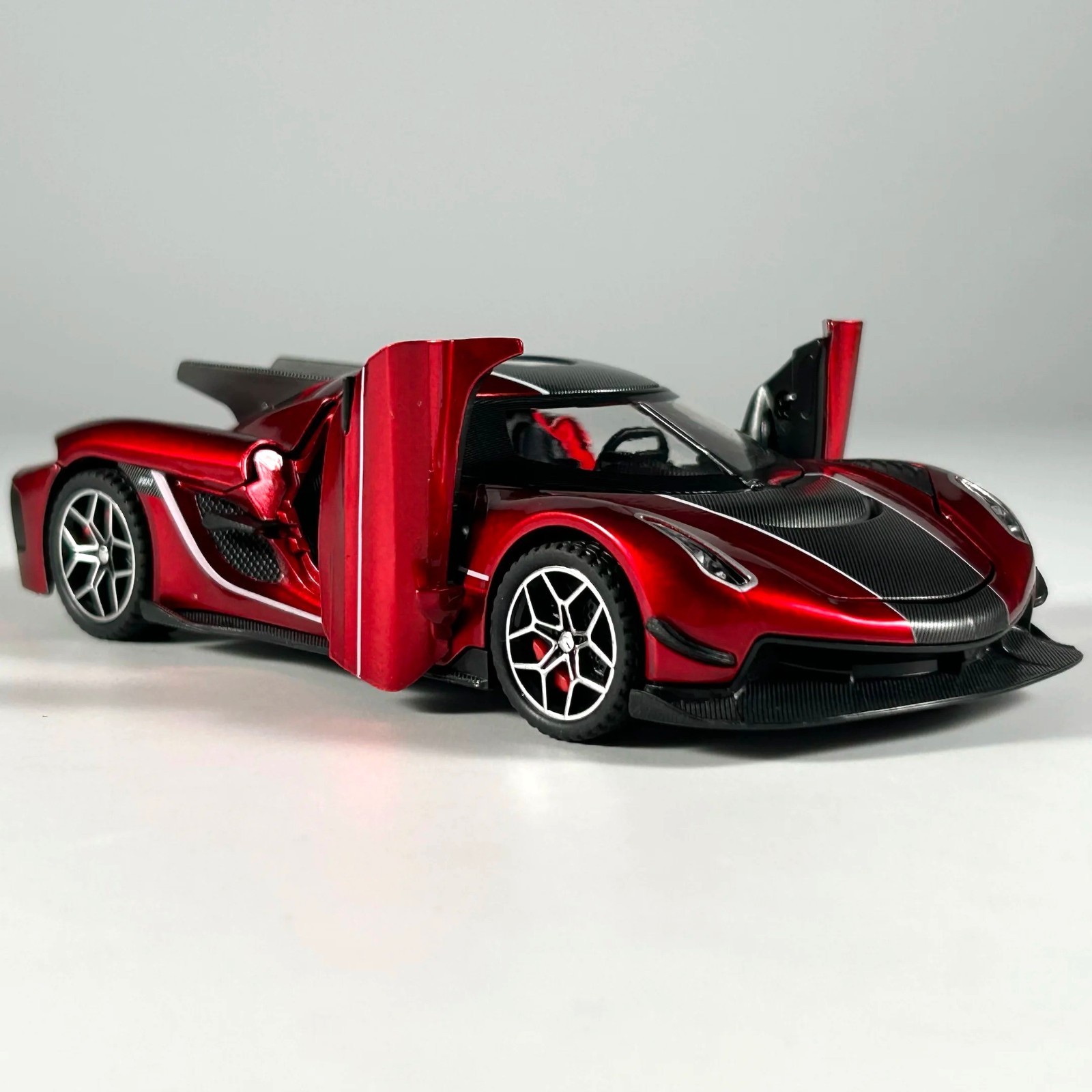 1:32 KNSG Jesko Absolut Alloy Diecast Model Car – Sound Light Pull-Back Supercar