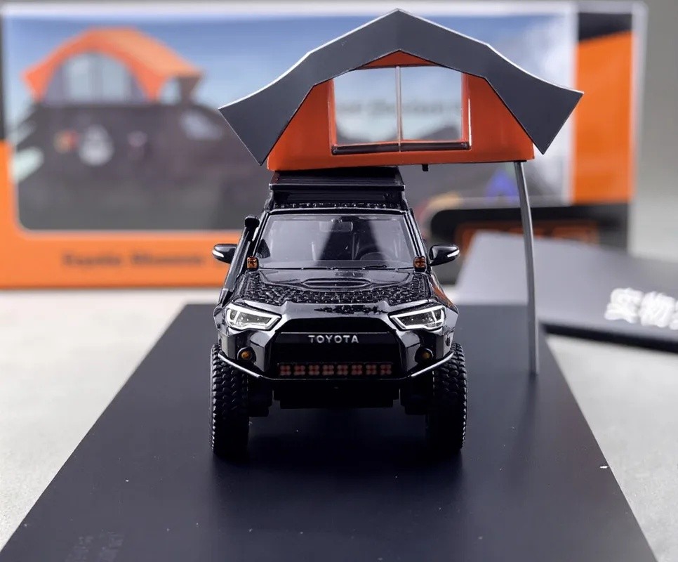 GCD 1:64 Black 4 Runner N280 SUV ORV Camper TRD Model Diecast Metal Car