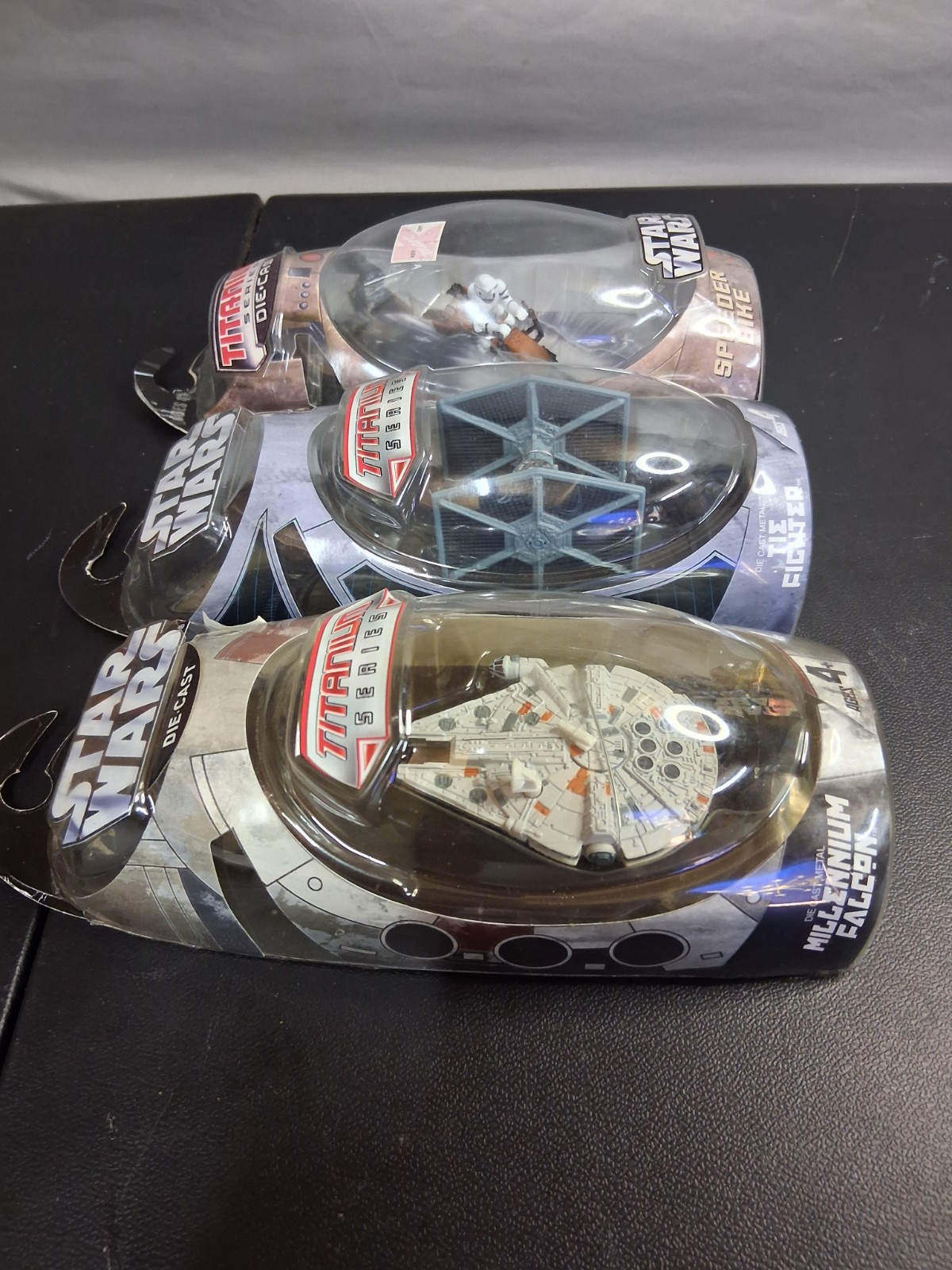 2004 Galoob Micro Machines Starwars Titanium Series Lot Of 3