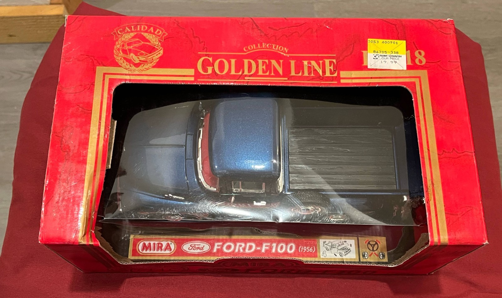 Mira Die Cast Metal E/1:18 Ford F100 ’56 Dark Blue Golden Line Collection