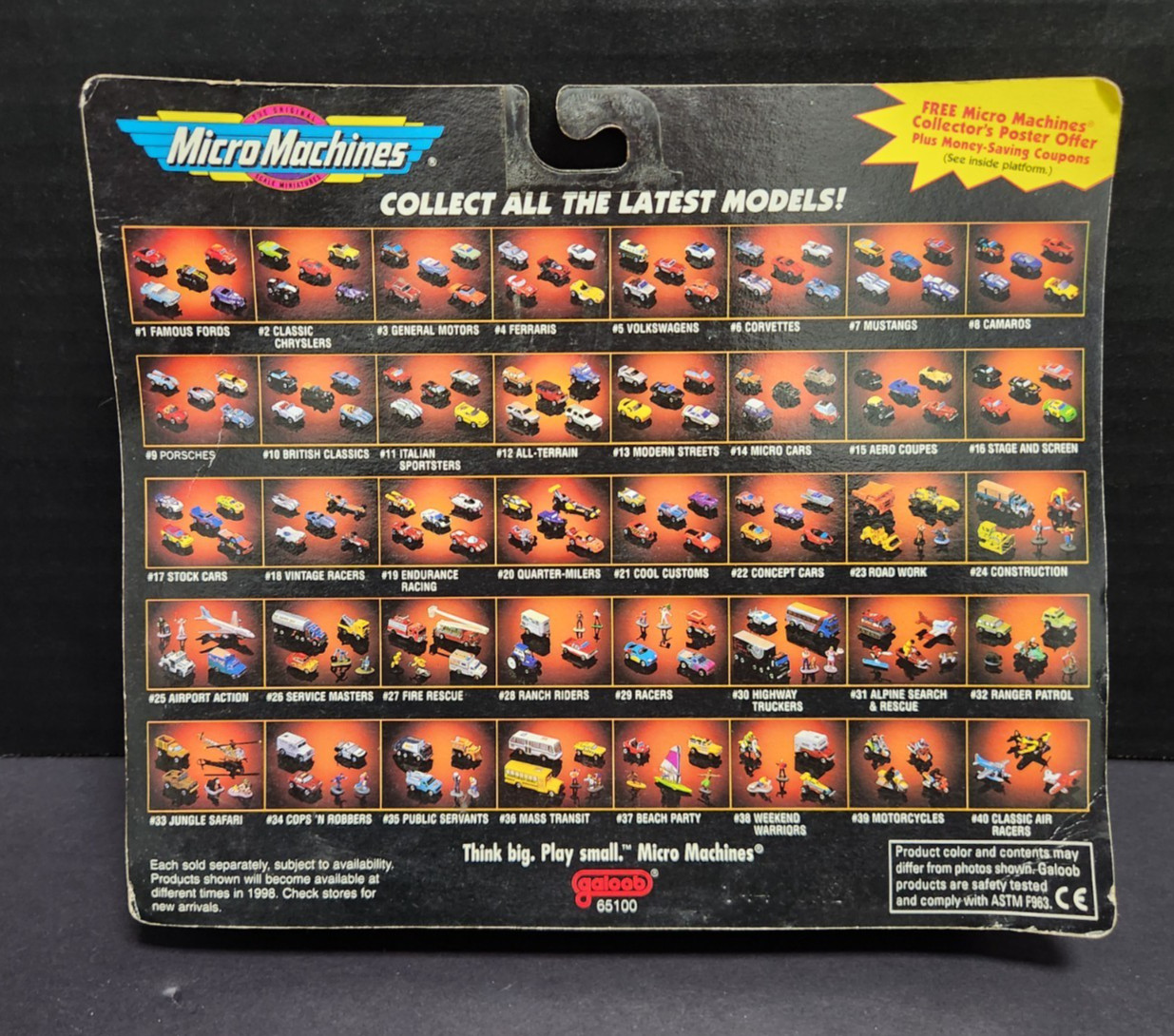 1997 Galoob Micro Machines #15 AERO COUPES Unopened Original Package READ