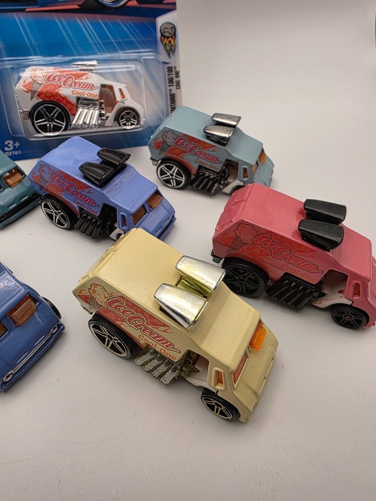 HOT WHEELS LOT OF 7 COOL ONES 2004 FIRST EDITIONS 6 IN CUSTOM COLORS #100/100