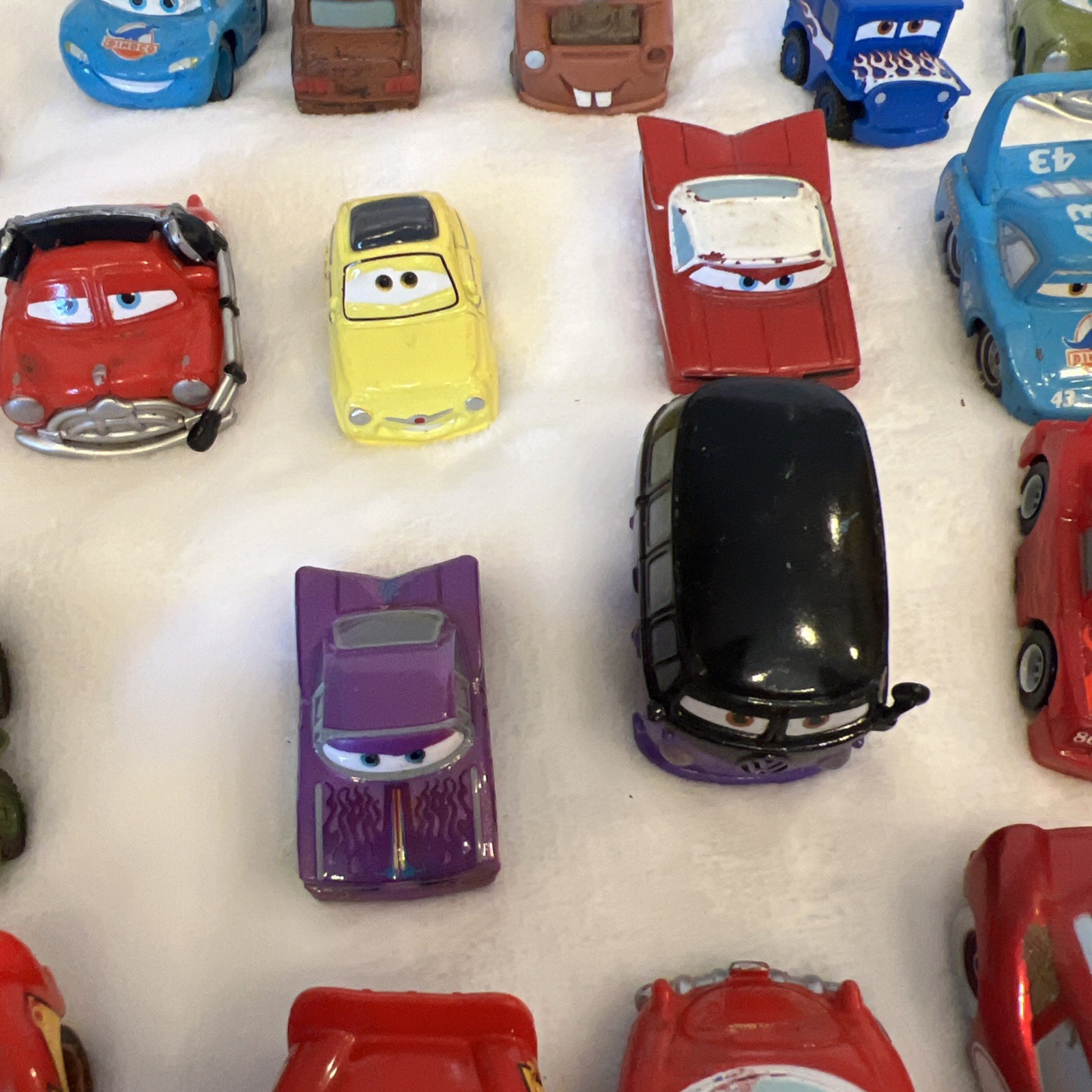 Disney Pixar Cars Mini Racers Diecast Mattel Lot of 33 – 1:87 Scale Played With