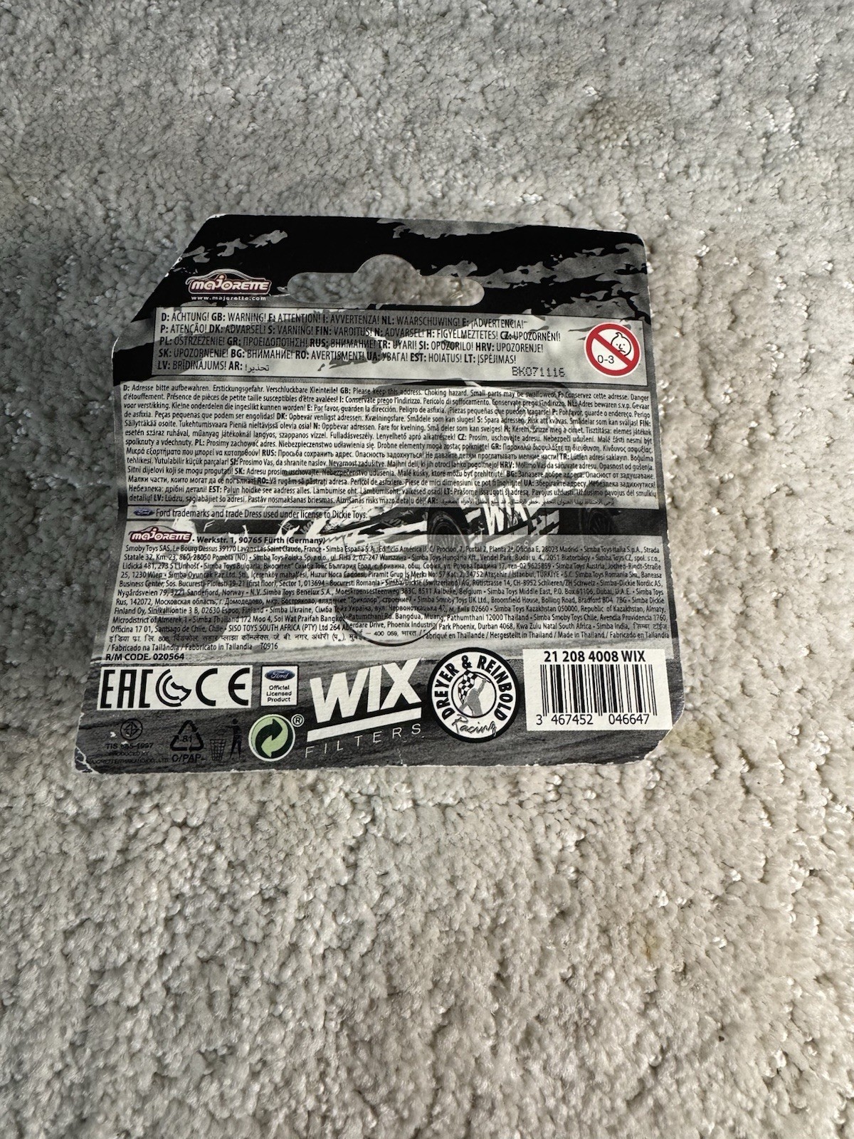 Majorette WIX Filters Ford Fiesta WRC Rally Car Dreyer