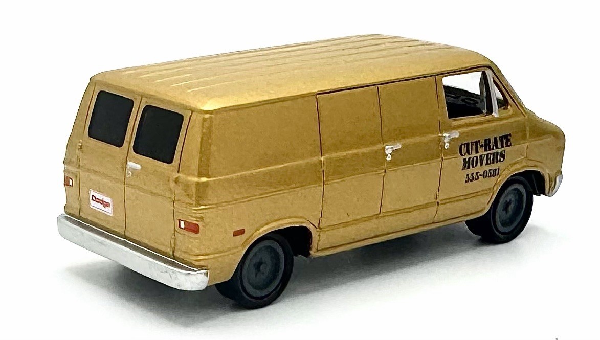 1976 Dodge Ram Van B100 3.7L Moving Van – Light Gold Poly – 1:64 Scale -MOPAR