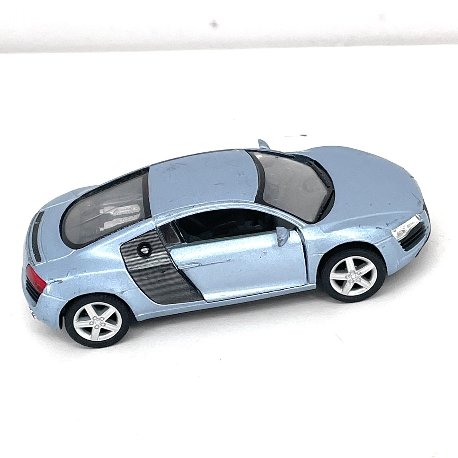 Kinsmart Diecast Cars Audi R8 1/36 Scale 2009 KT5315 Light Blue Pull Back Car