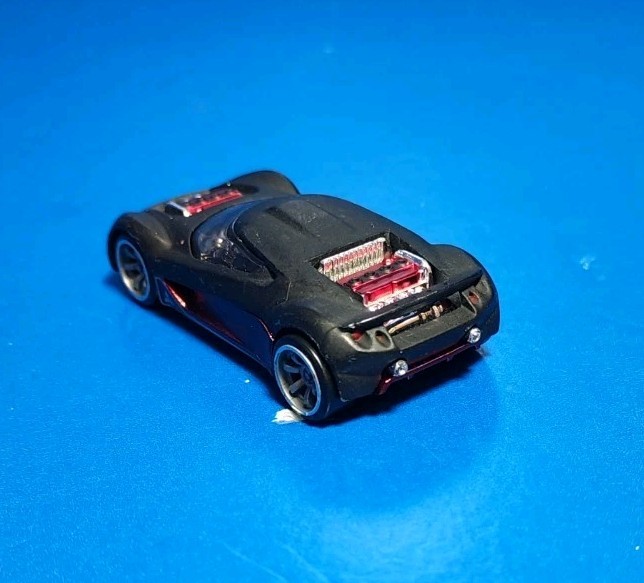 Hot wheels Mitsubishi Double Shotz Black And Red With Clear Glass Scale 1:64