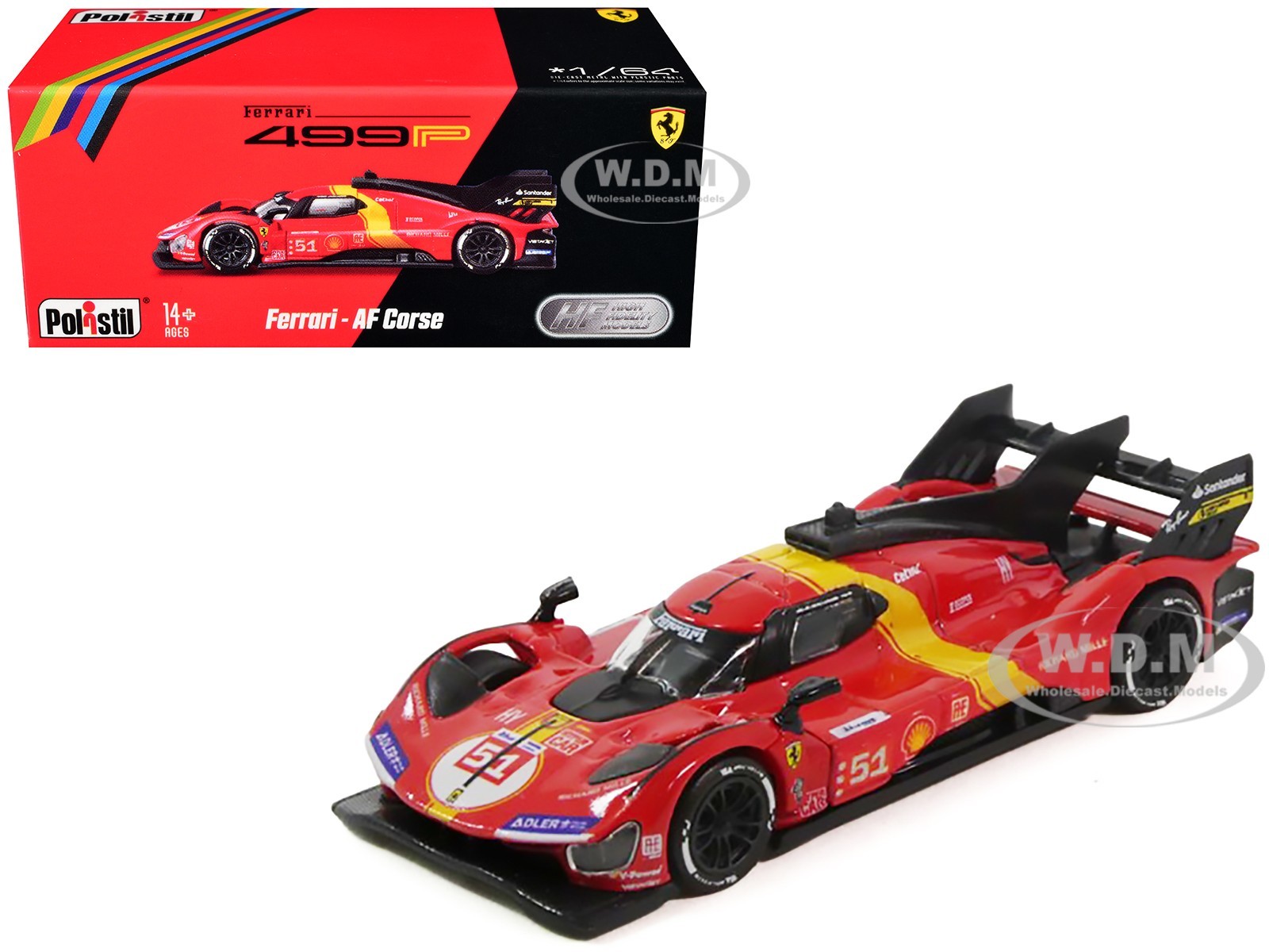 FERRARI 499P #51 WINNER “24H LE MANS” (2023) 1/64 DIECAST BY POLISTIL 64FE02071