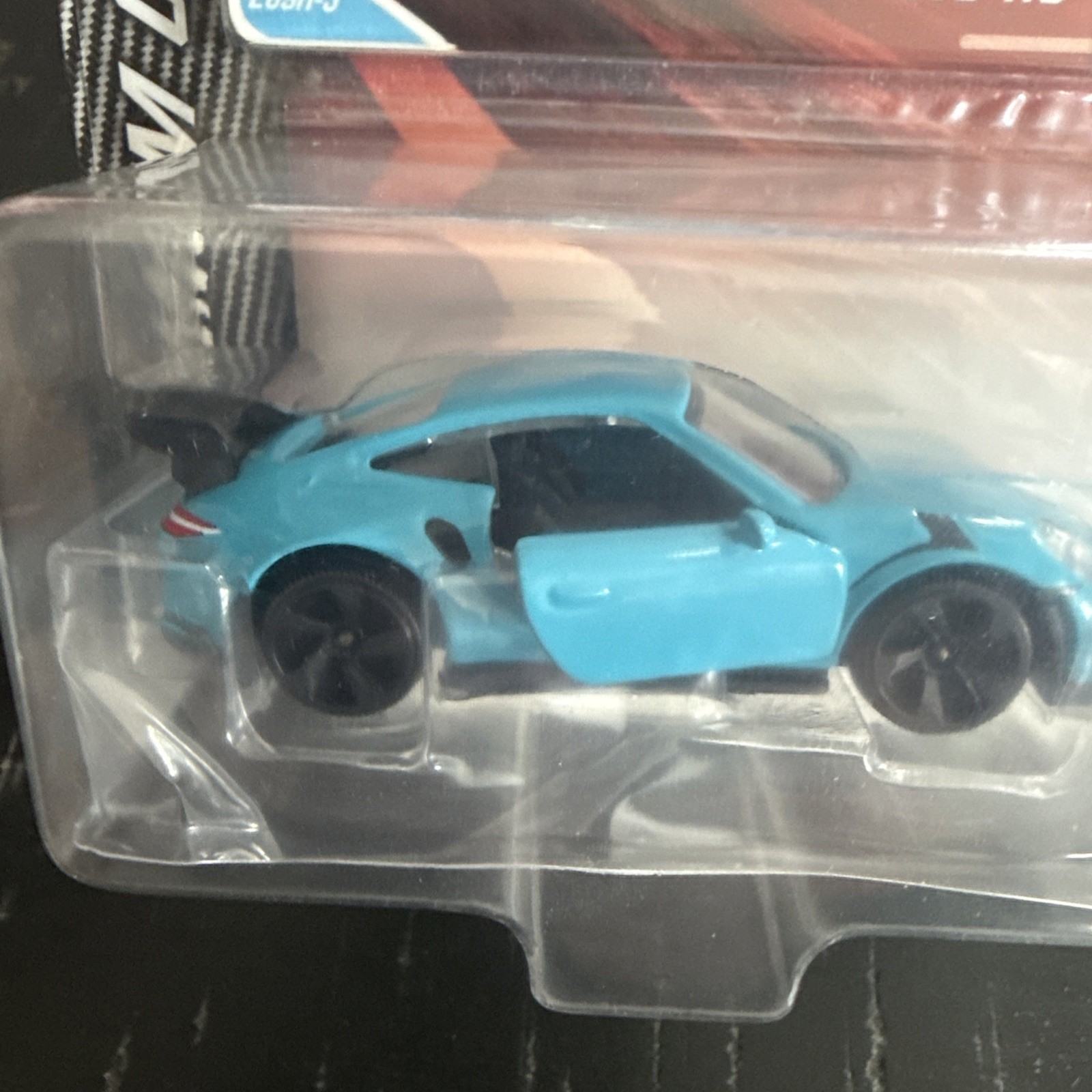Majorette Porsche 911 GT3 RS Light Blue *Rare* – 1:59 Package with Card