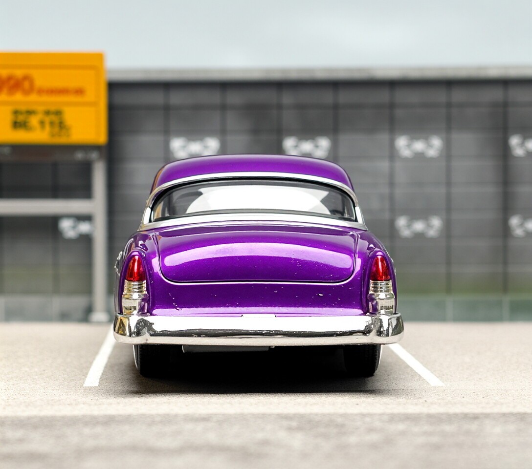 MINIGT 1:64 Purple 1954 Capri Hot Rod Classic Model Diecast Metal Car