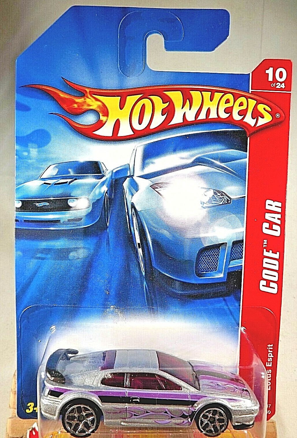 2007 Hot Wheels #94 Code Car 10/24 LOTUS ESPRIT Silver Variant w/Chrome 5Y Spoke