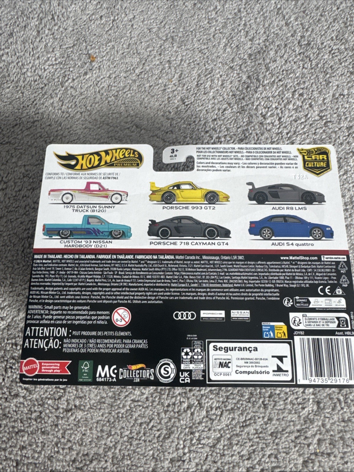 Hot Wheels Premium Car Culture Twin 2 Pack Audi S4 Quattro & Audi R8 LMS