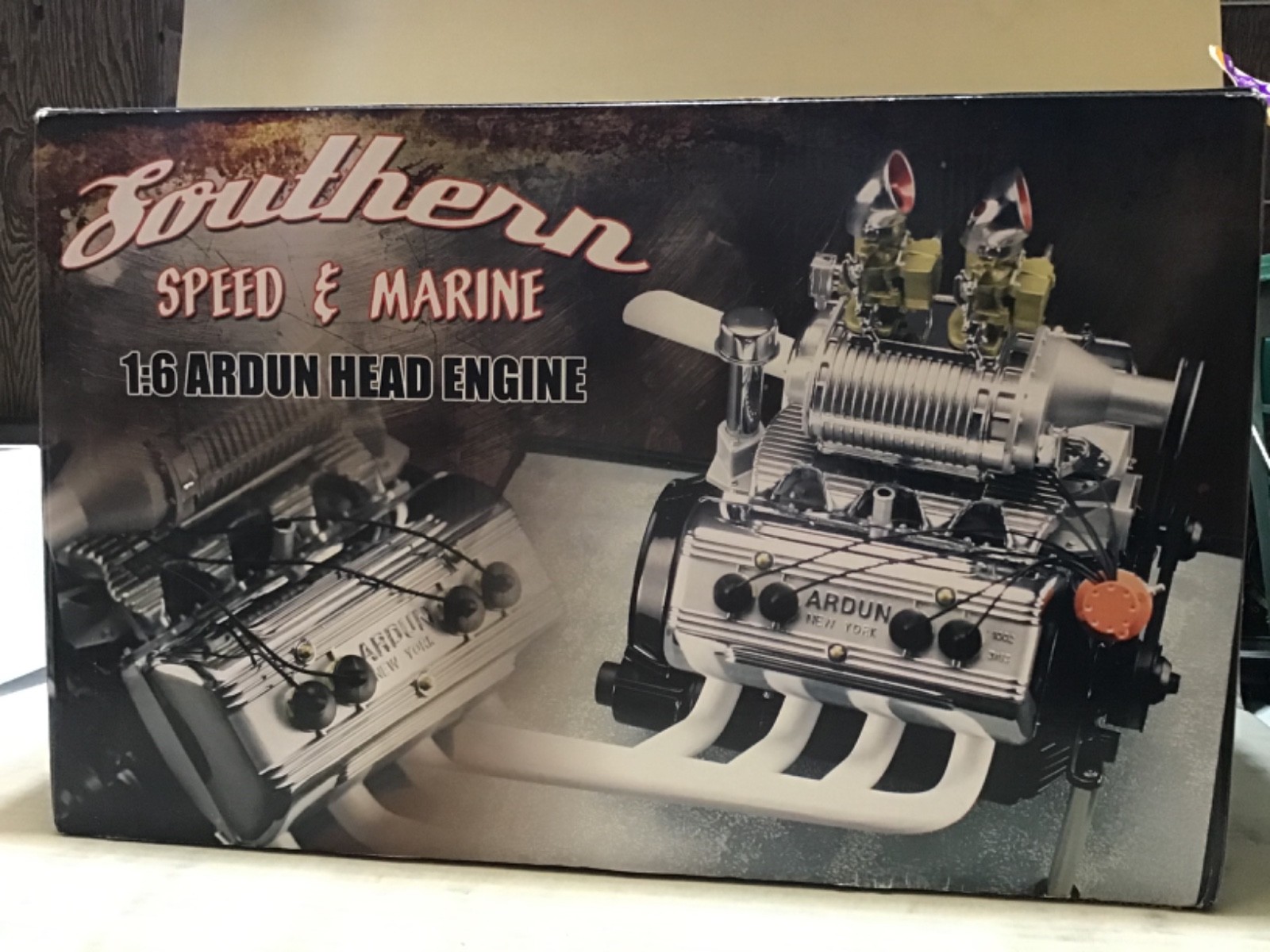 SOUTHERN SPEED MARINE FORD ARDUN HEAD LEGENDARY V-8 BLOWN METAL ENGINE GMP 1/6
