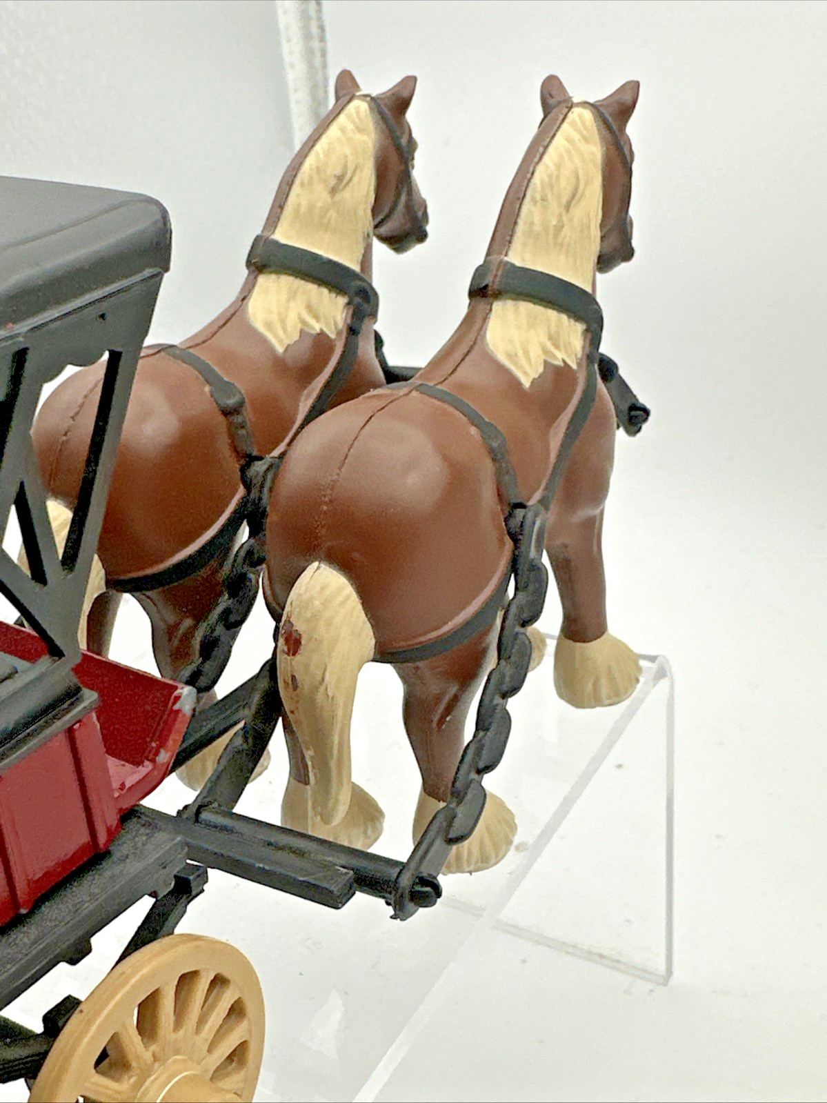 Ertl Die Cast Metal Gray and Barton Horse and Plastic Wagon Toy Delivery W/Box